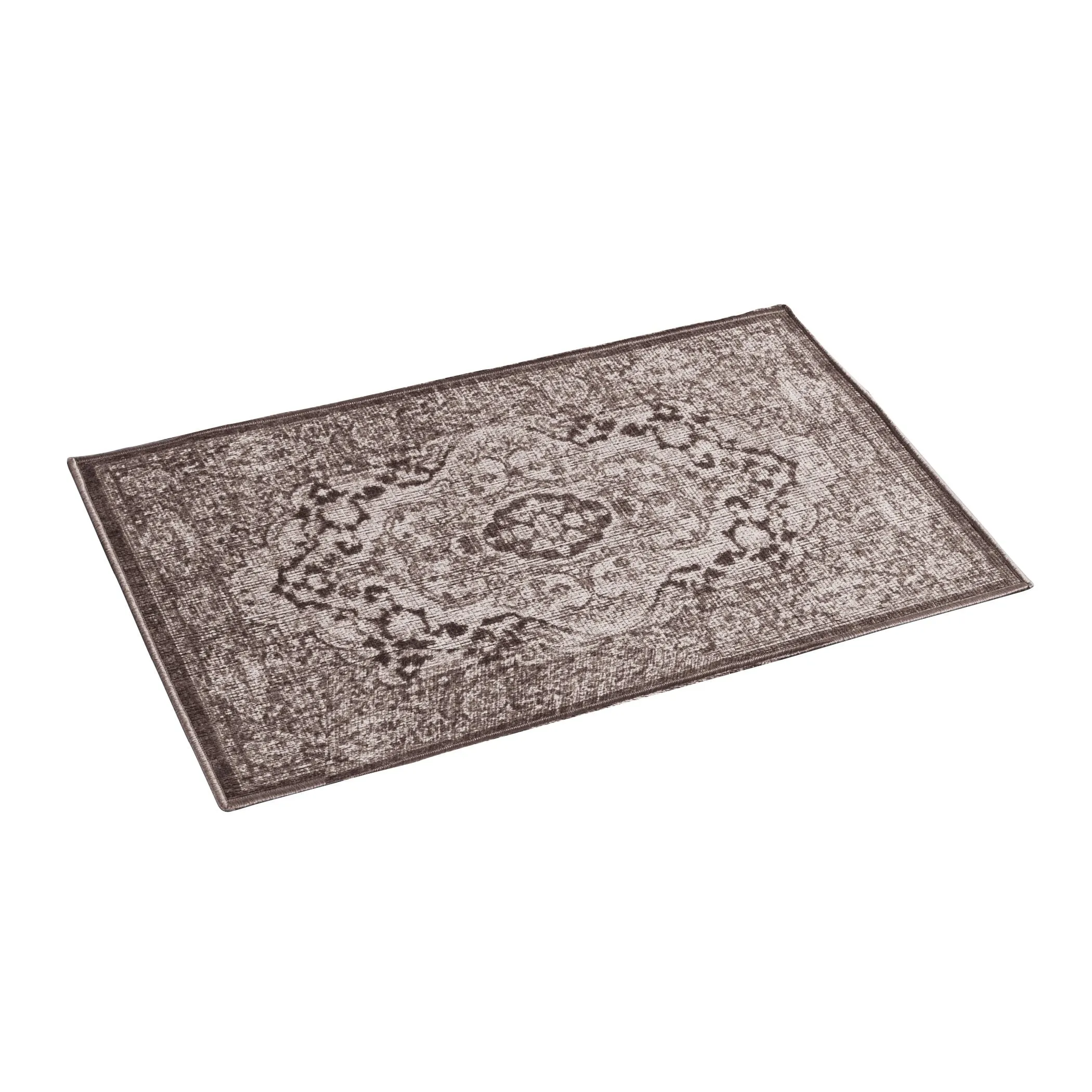 Classic Medallion Design Skid-Resistant Accent Rug
