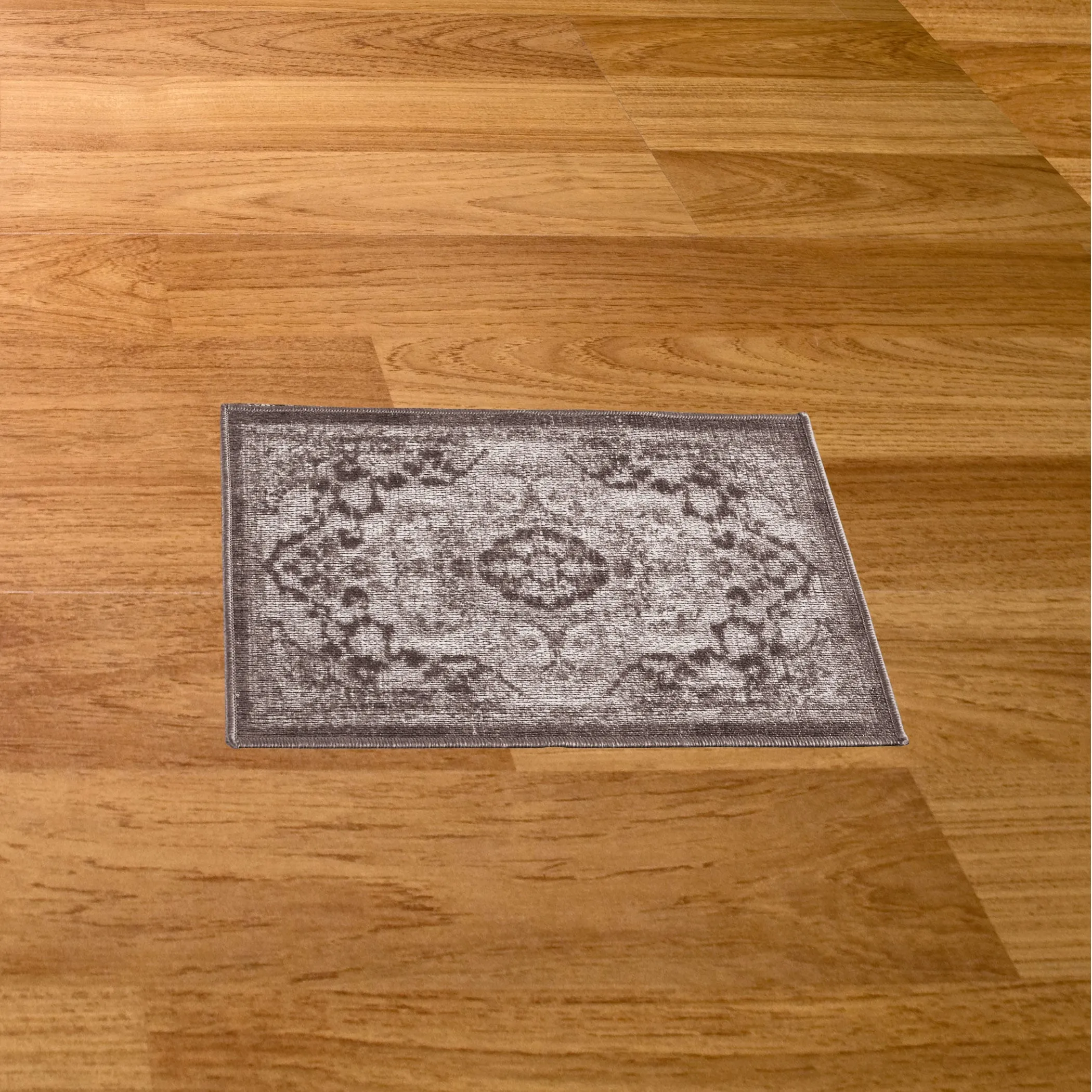 Classic Medallion Design Skid-Resistant Accent Rug