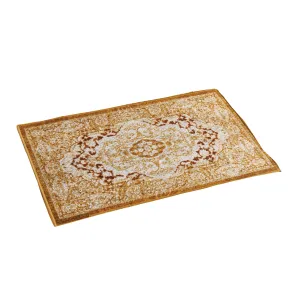 Classic Medallion Design Skid-Resistant Accent Rug