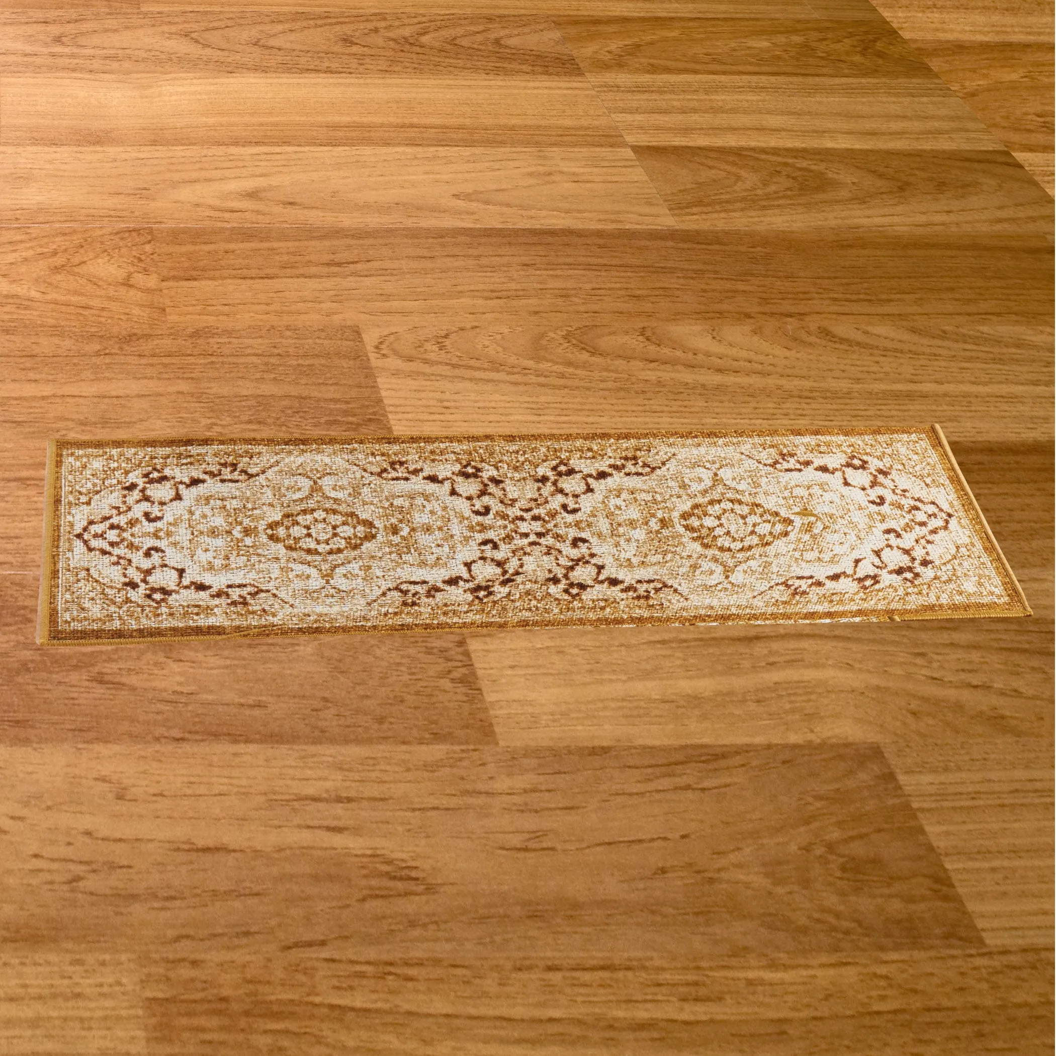 Classic Medallion Design Skid-Resistant Accent Rug