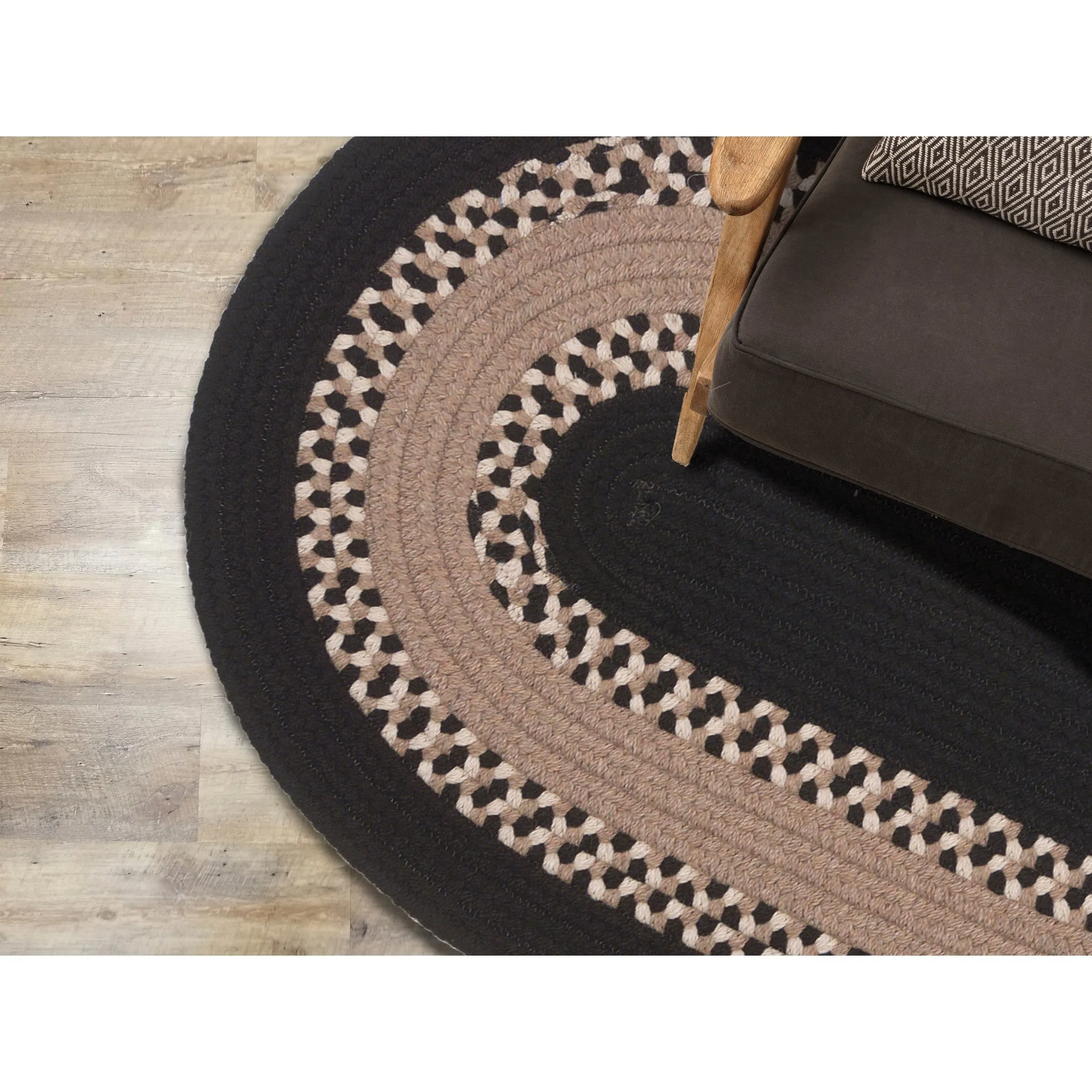 Colonial Mills Corsair Banded Braided Oval Rug
