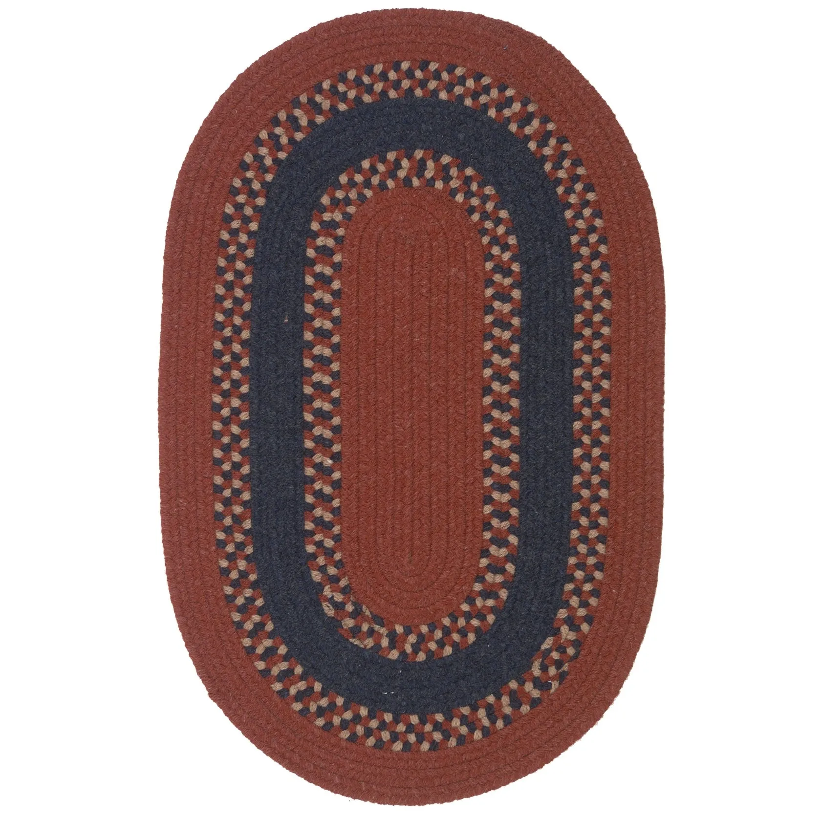 Colonial Mills Corsair Banded Braided Oval Rug