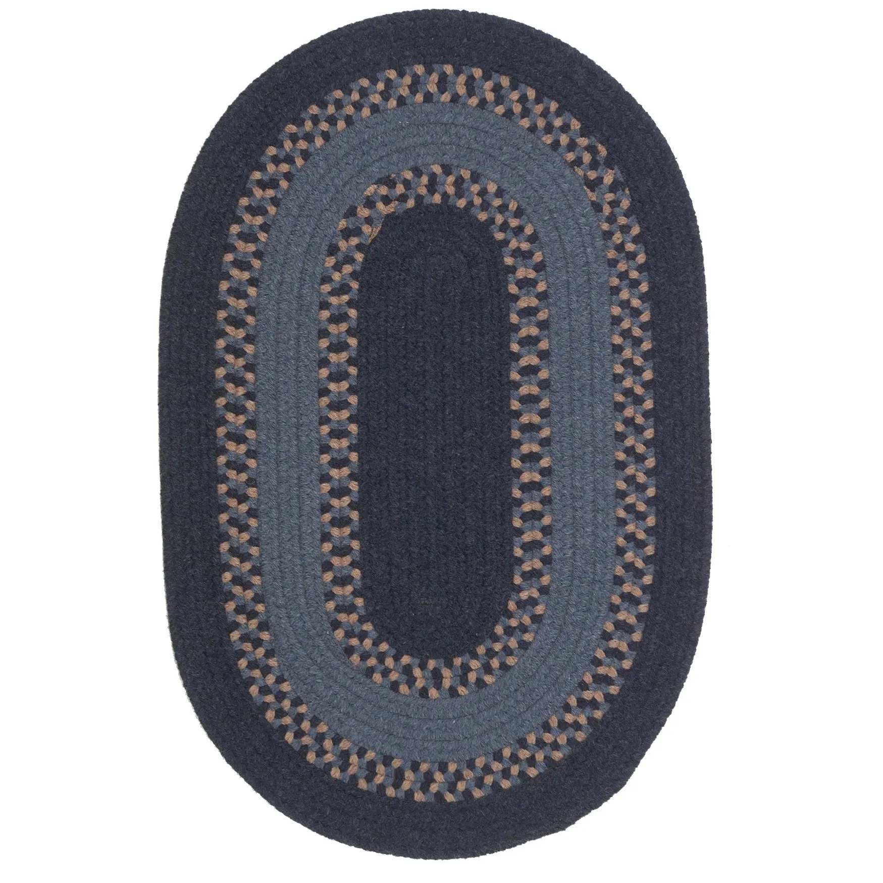 Colonial Mills Corsair Banded Braided Oval Rug