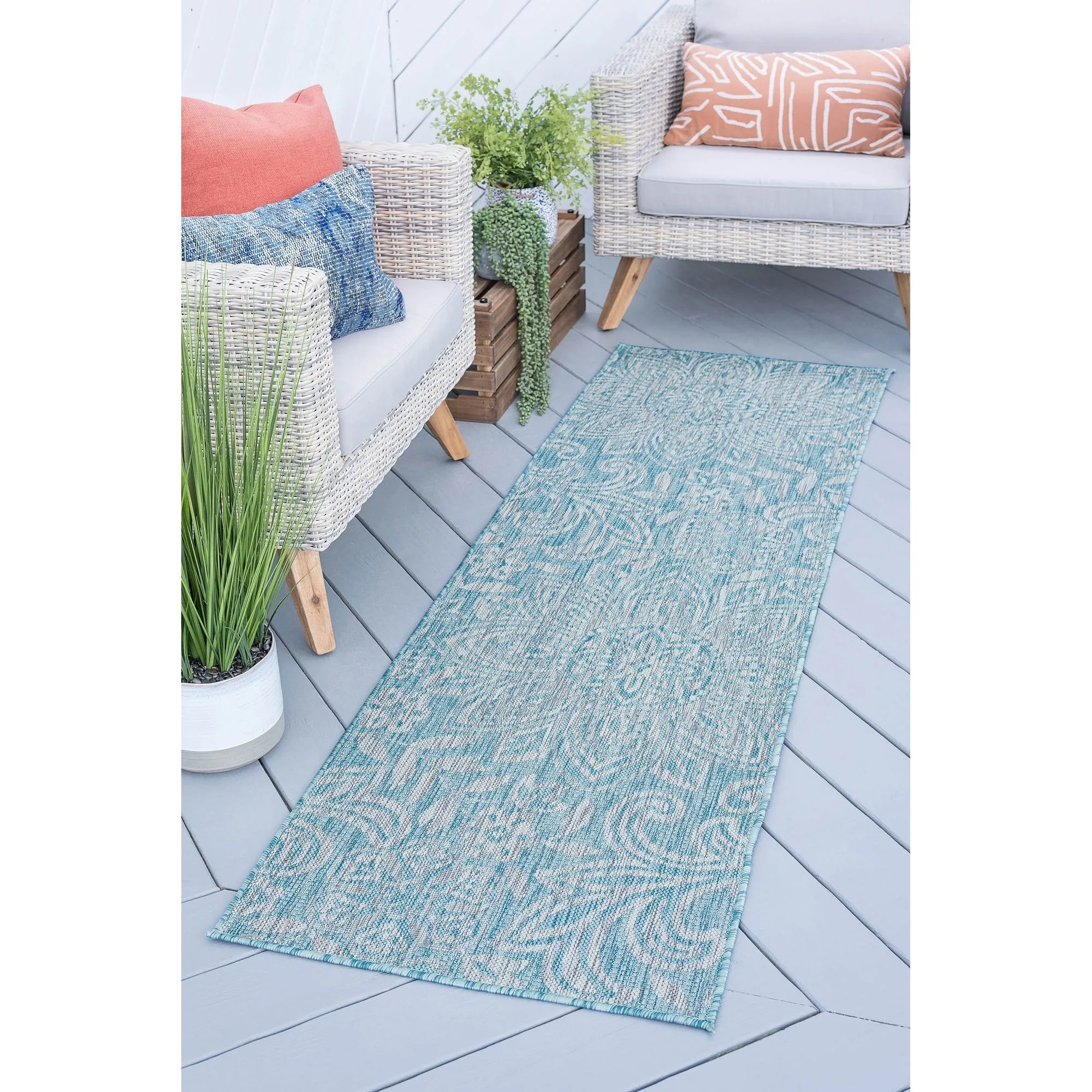 Colonnade Tropical Floral & Botanical Indoor/Outdoor Area Rug