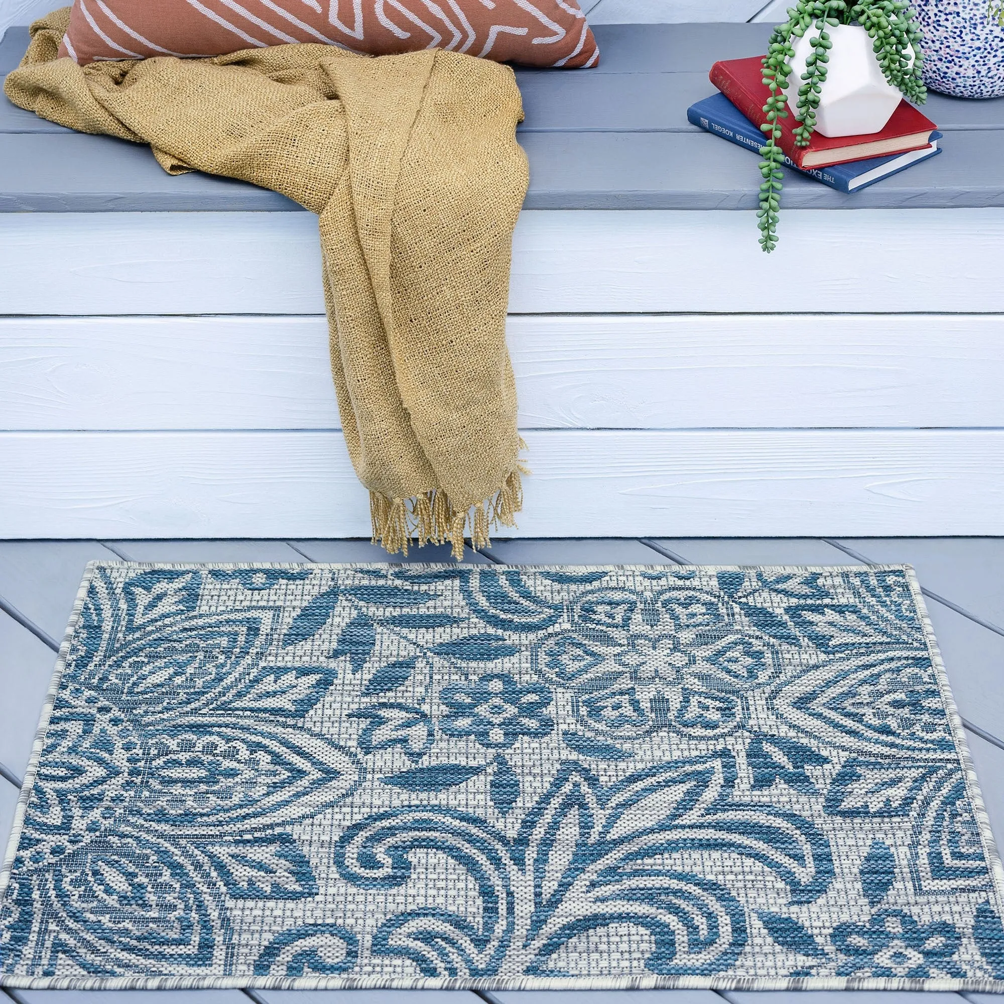 Colonnade Tropical Floral & Botanical Indoor/Outdoor Area Rug