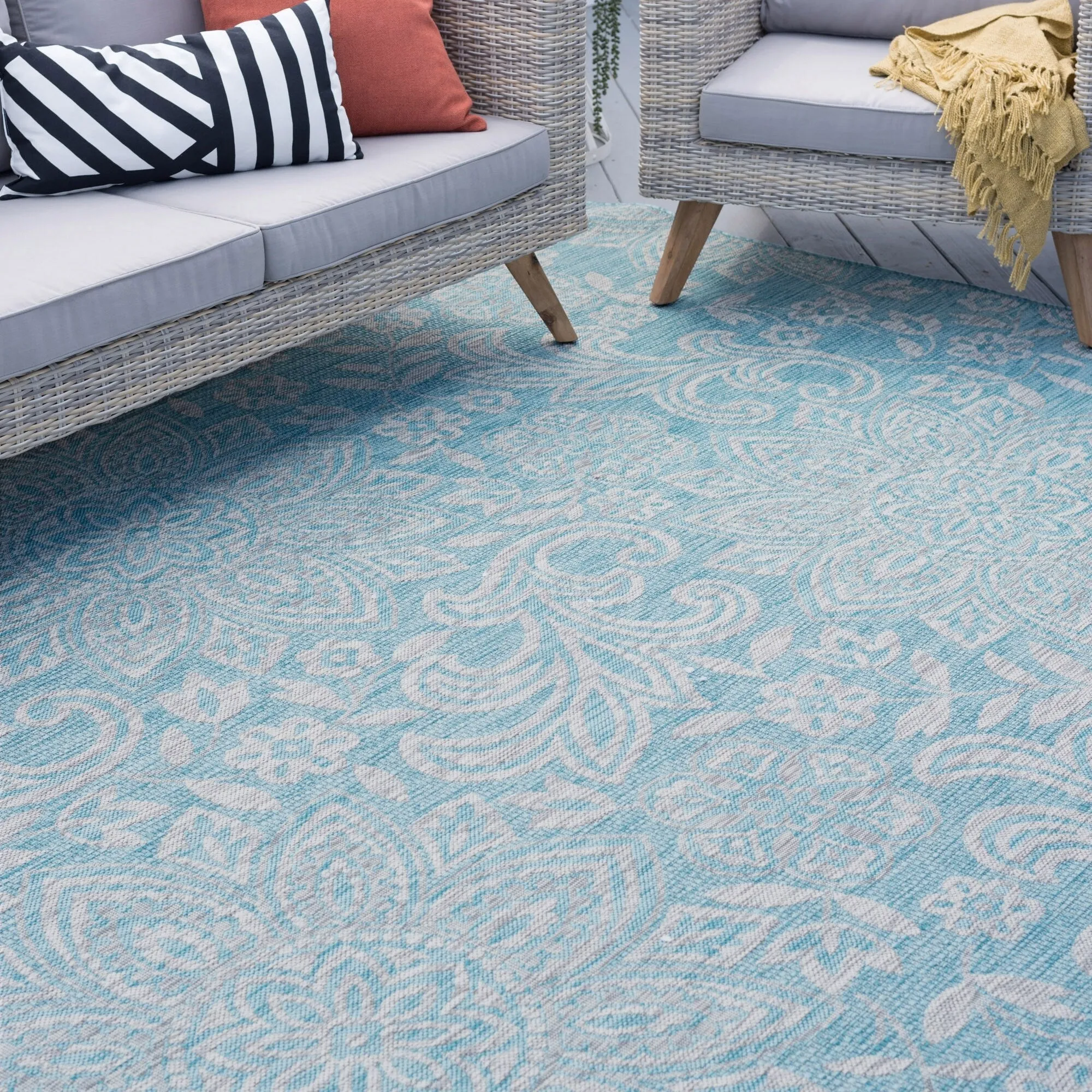 Colonnade Tropical Floral & Botanical Indoor/Outdoor Area Rug
