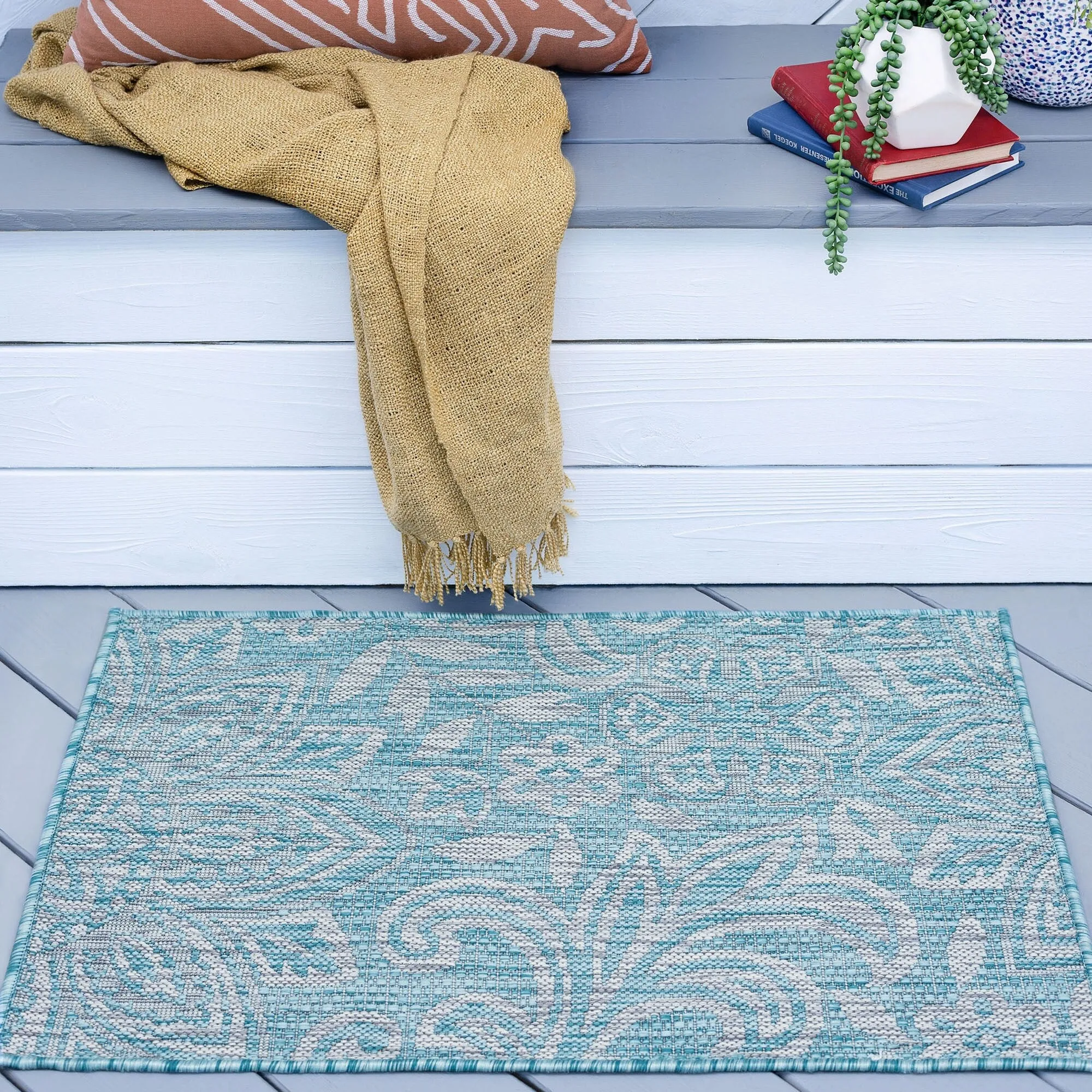 Colonnade Tropical Floral & Botanical Indoor/Outdoor Area Rug