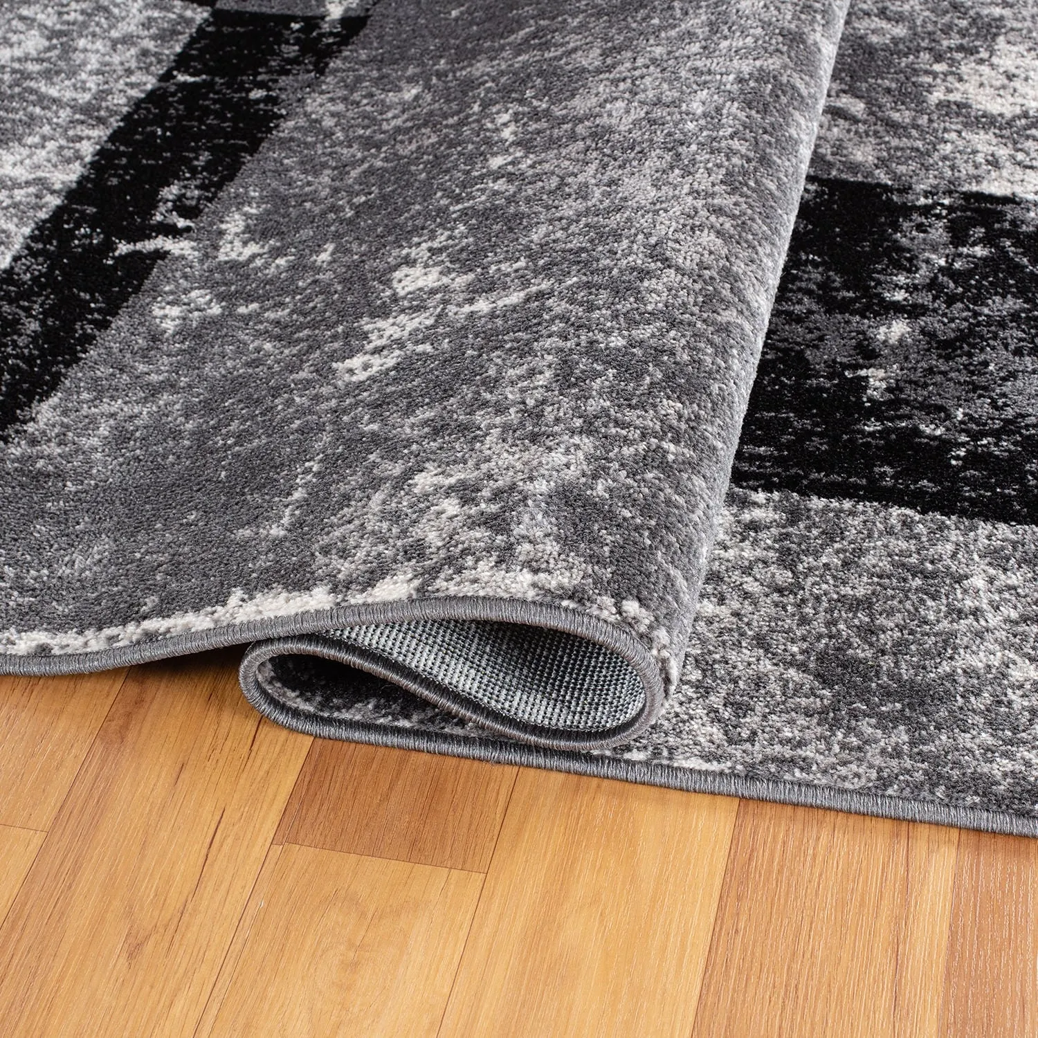 Contemporary Abstract Boxes Area Rug
