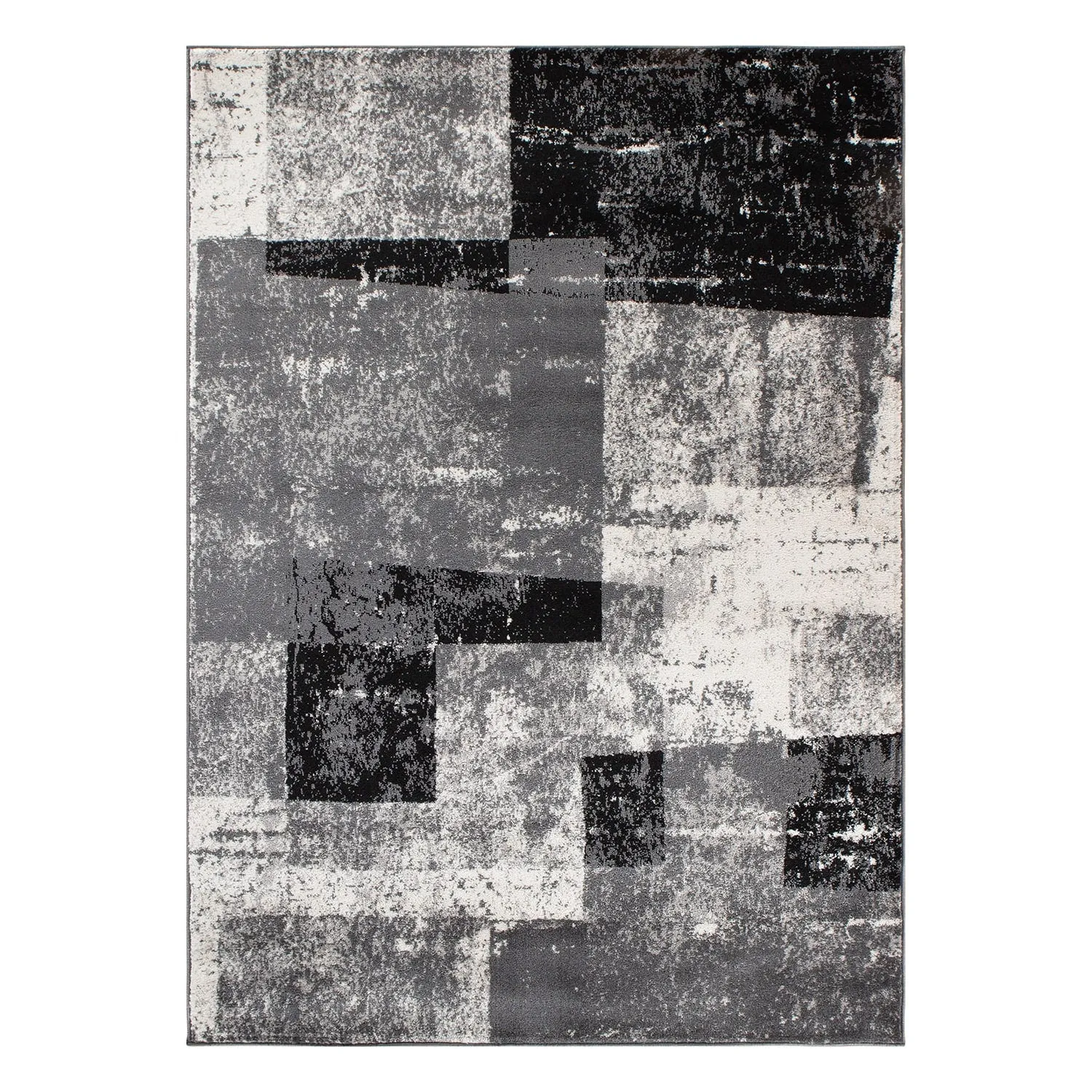 Contemporary Abstract Boxes Area Rug