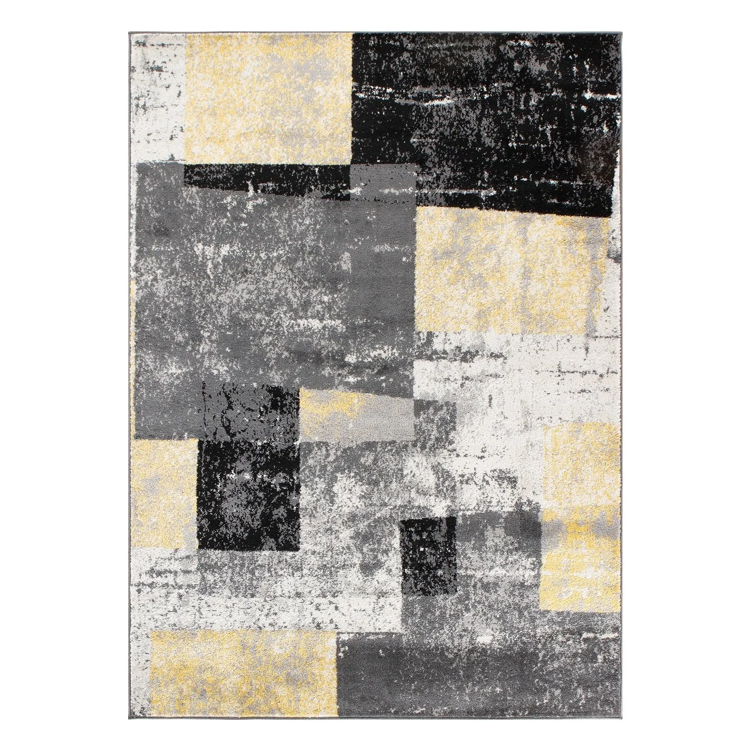 Contemporary Abstract Boxes Area Rug