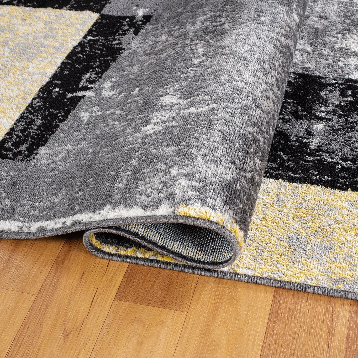Contemporary Abstract Boxes Area Rug