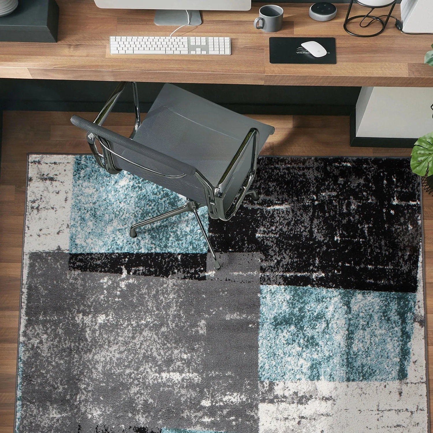 Contemporary Abstract Boxes Area Rug