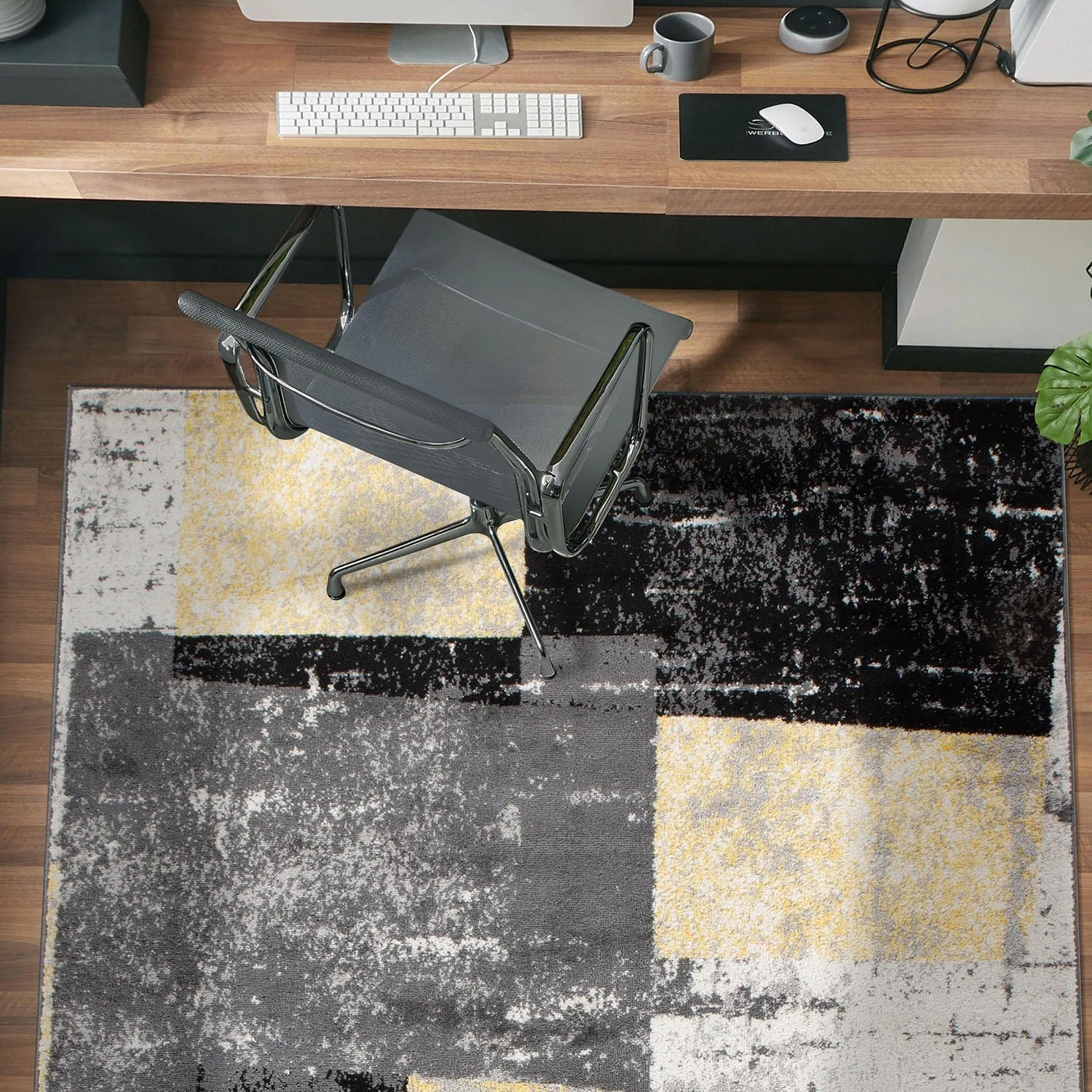 Contemporary Abstract Boxes Area Rug
