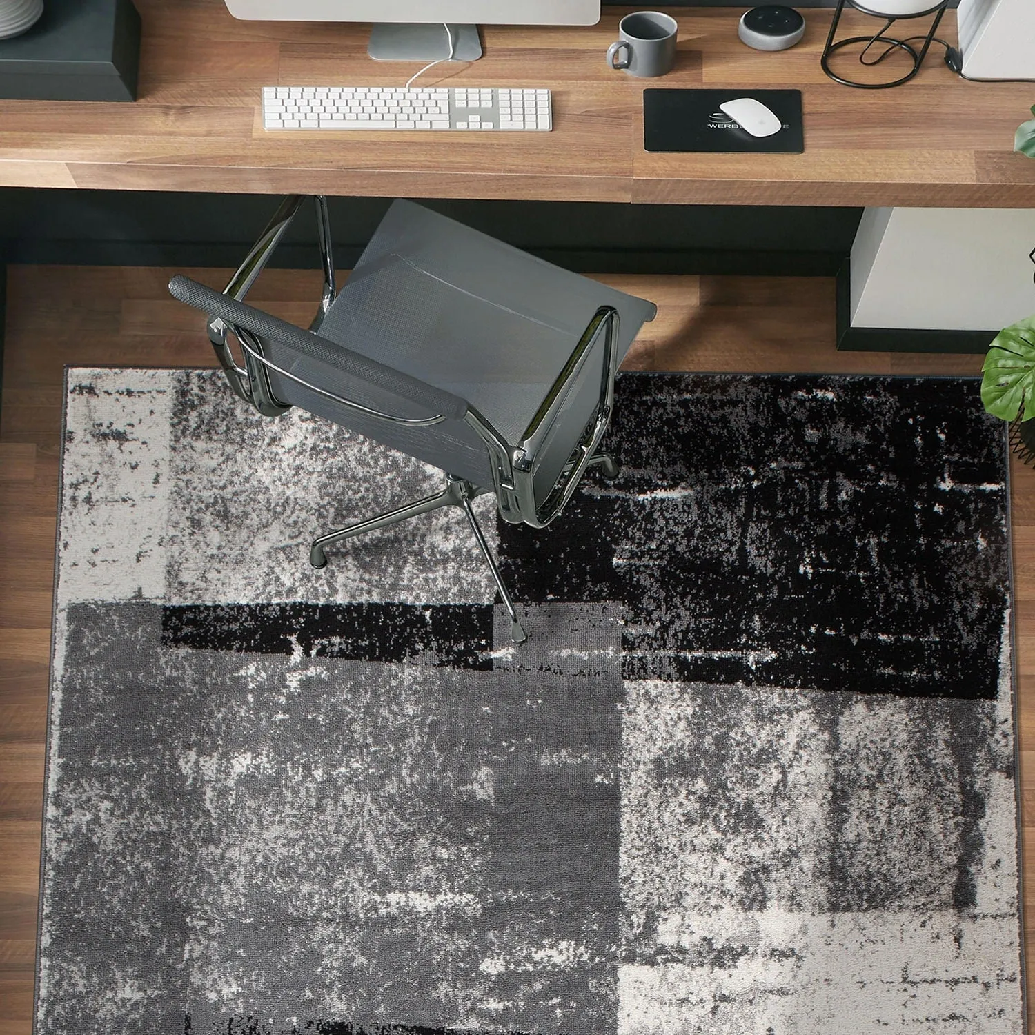 Contemporary Abstract Boxes Area Rug