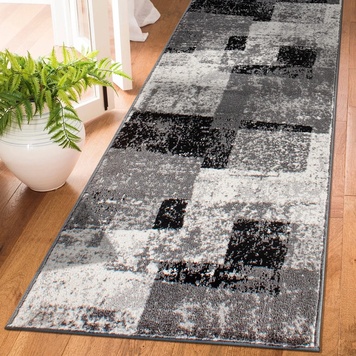 Contemporary Abstract Boxes Area Rug