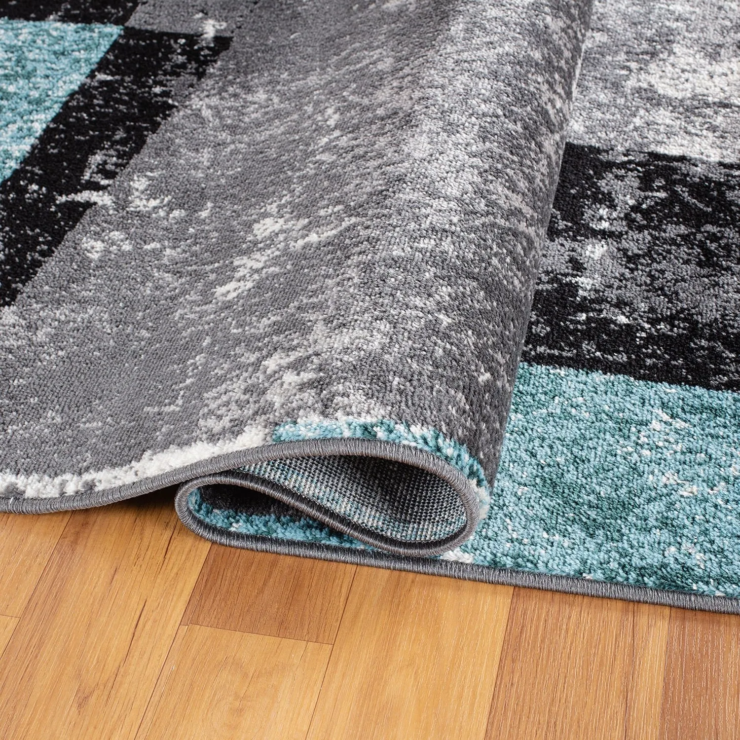 Contemporary Abstract Boxes Area Rug