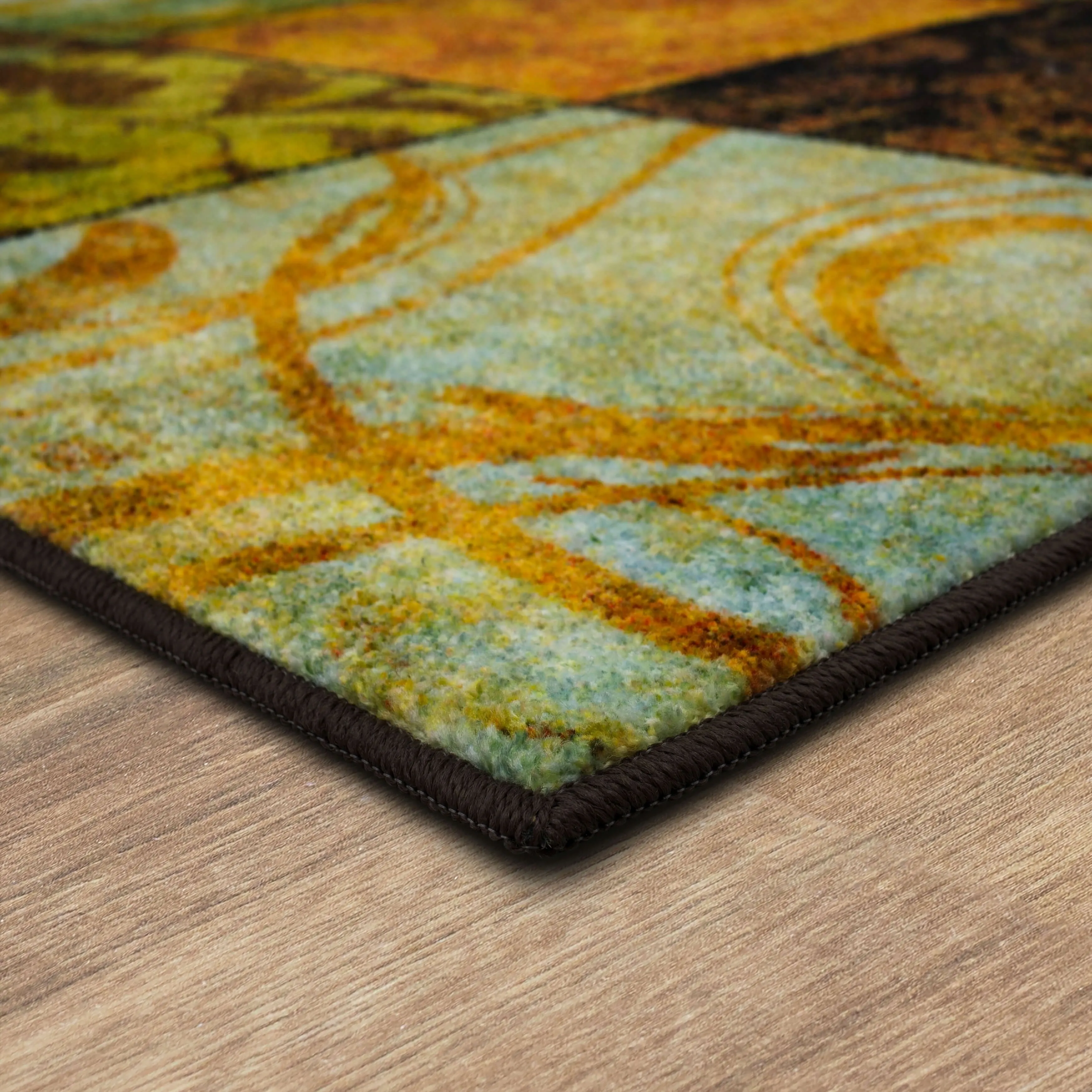 Copper Grove Bienville Rustic Floral Patchwork Tile Area Rug