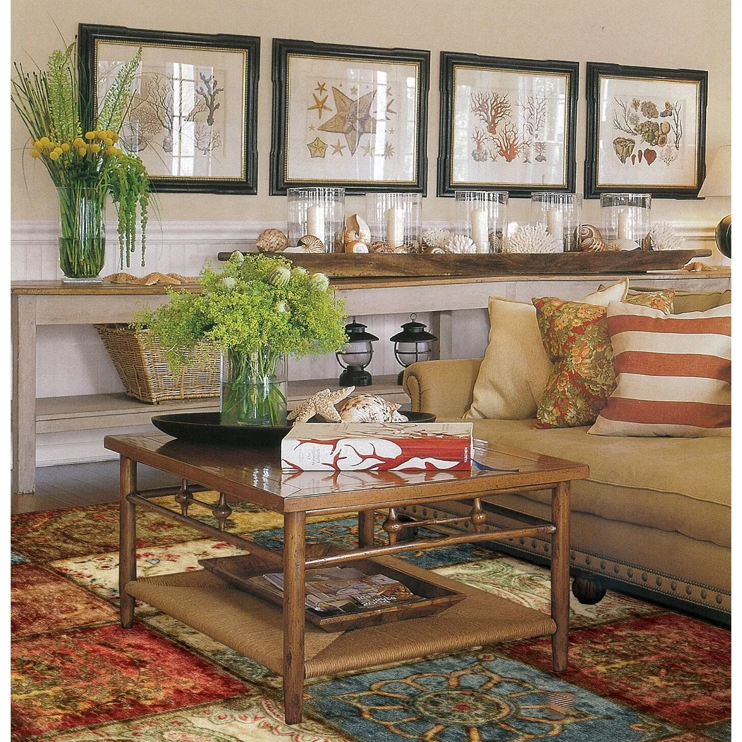 Copper Grove Bienville Rustic Floral Patchwork Tile Area Rug