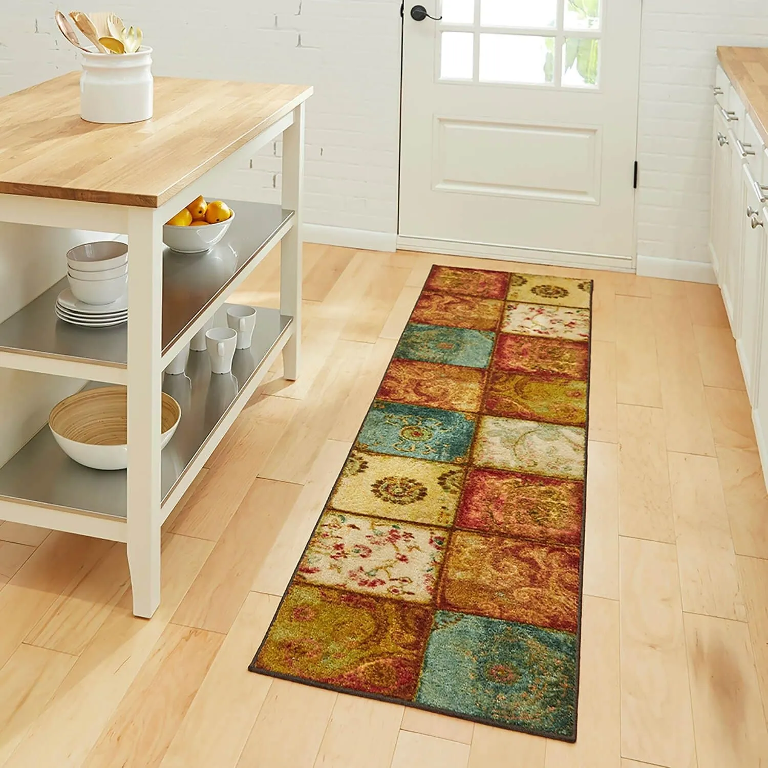 Copper Grove Bienville Rustic Floral Patchwork Tile Area Rug