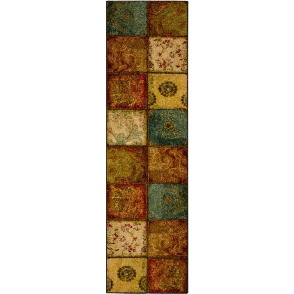 Copper Grove Bienville Rustic Floral Patchwork Tile Area Rug