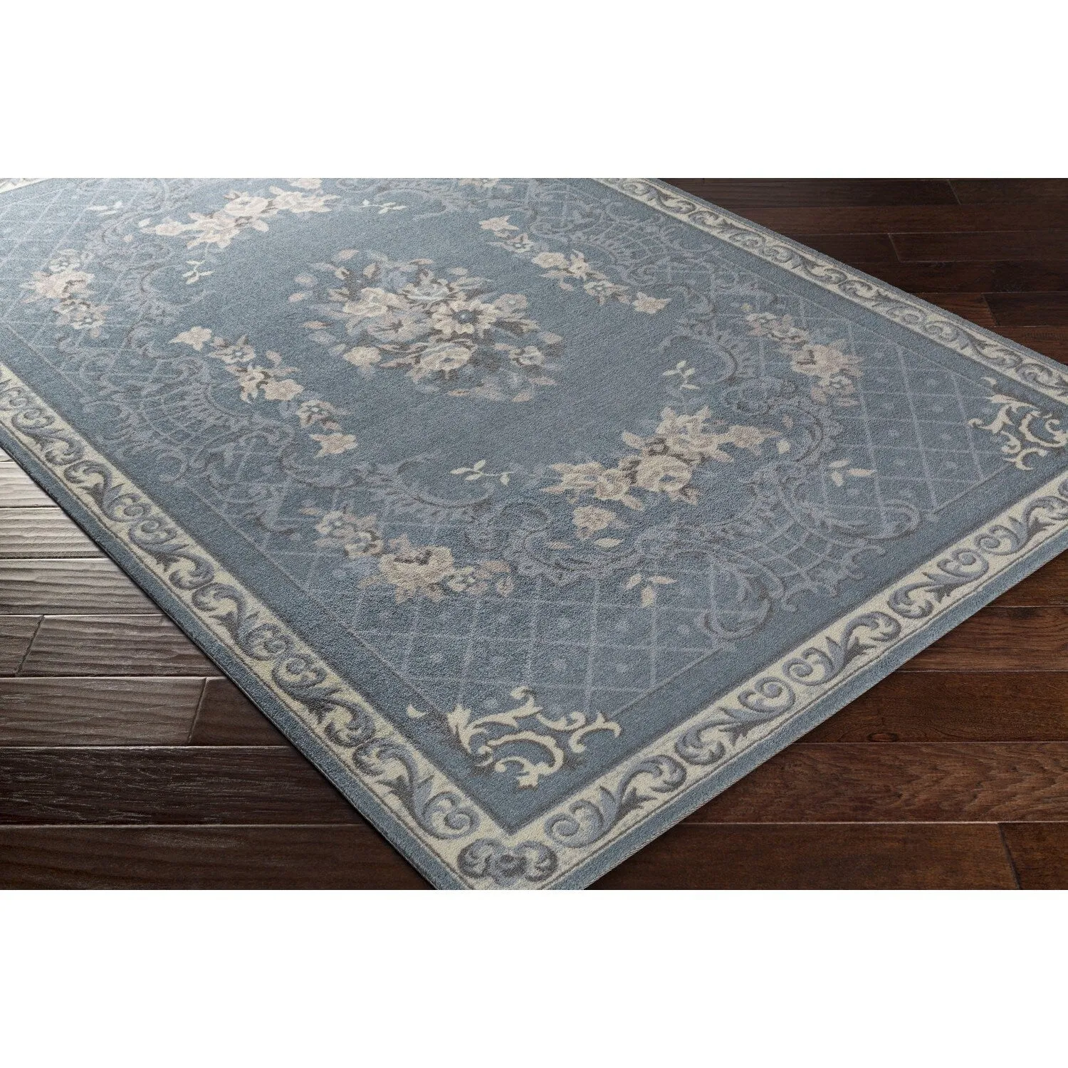 Copper Grove Hilliard Blue Polyester Area Rug