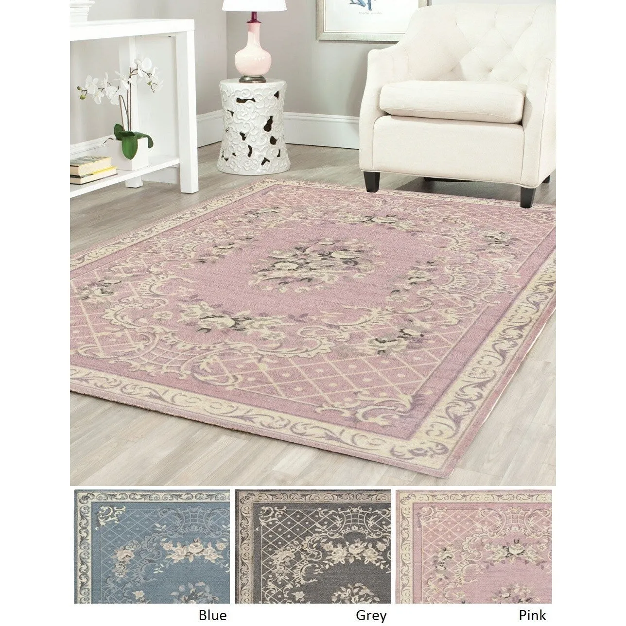 Copper Grove Hilliard Blue Polyester Area Rug