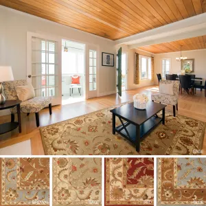 Copper Grove Karelini Hand-Tufted Bordered Traditional Wool Rug