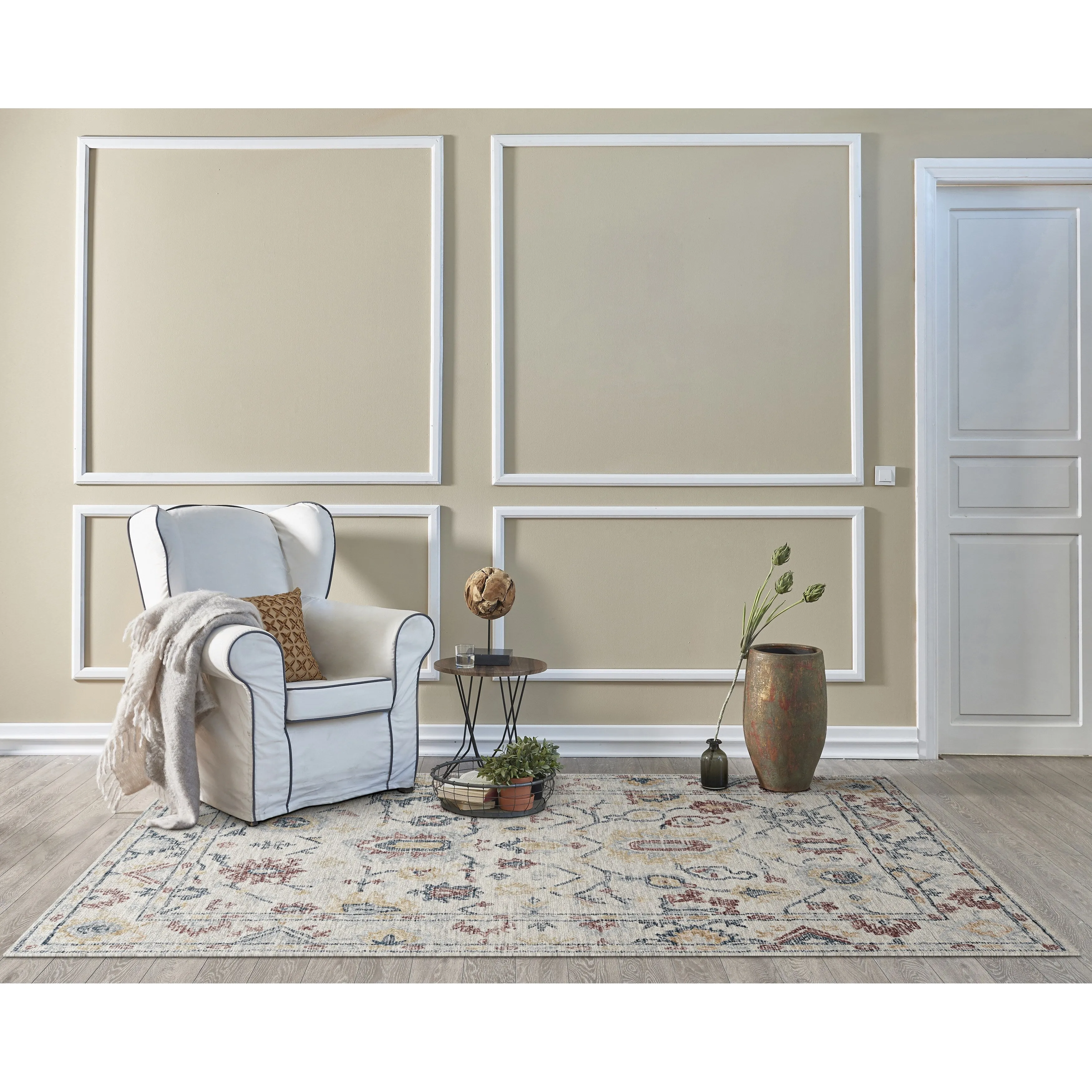 Copper Grove Rodan Hand-Tufted Floral Scroll Rug
