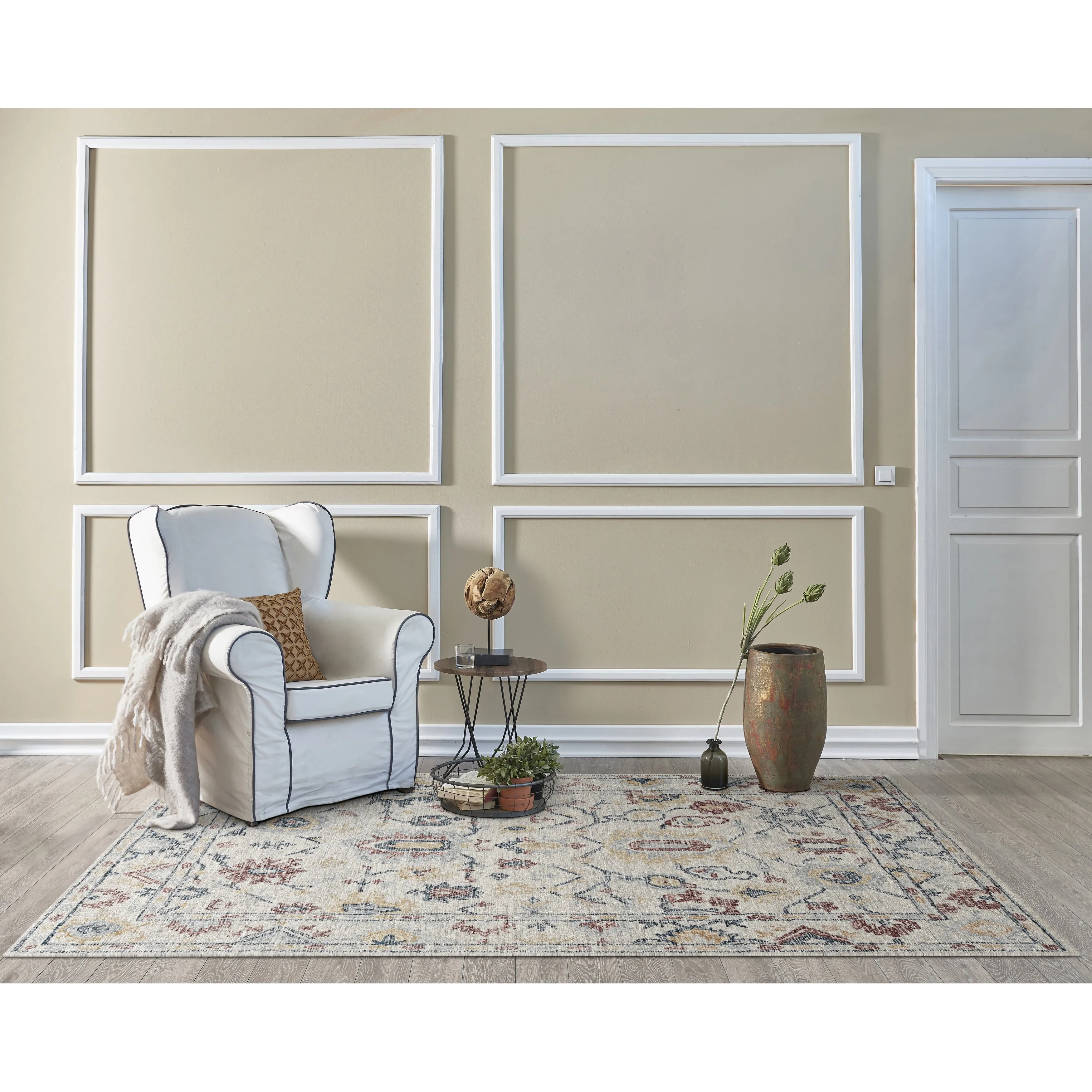 Copper Grove Rodan Hand-Tufted Floral Scroll Rug