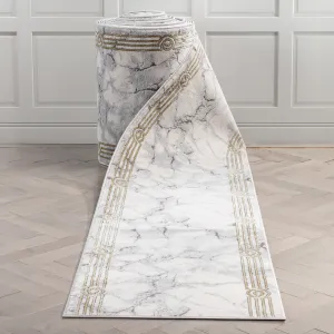 Custom Size Runner Fairmont Huntington Glam Marble Border Stair Rug