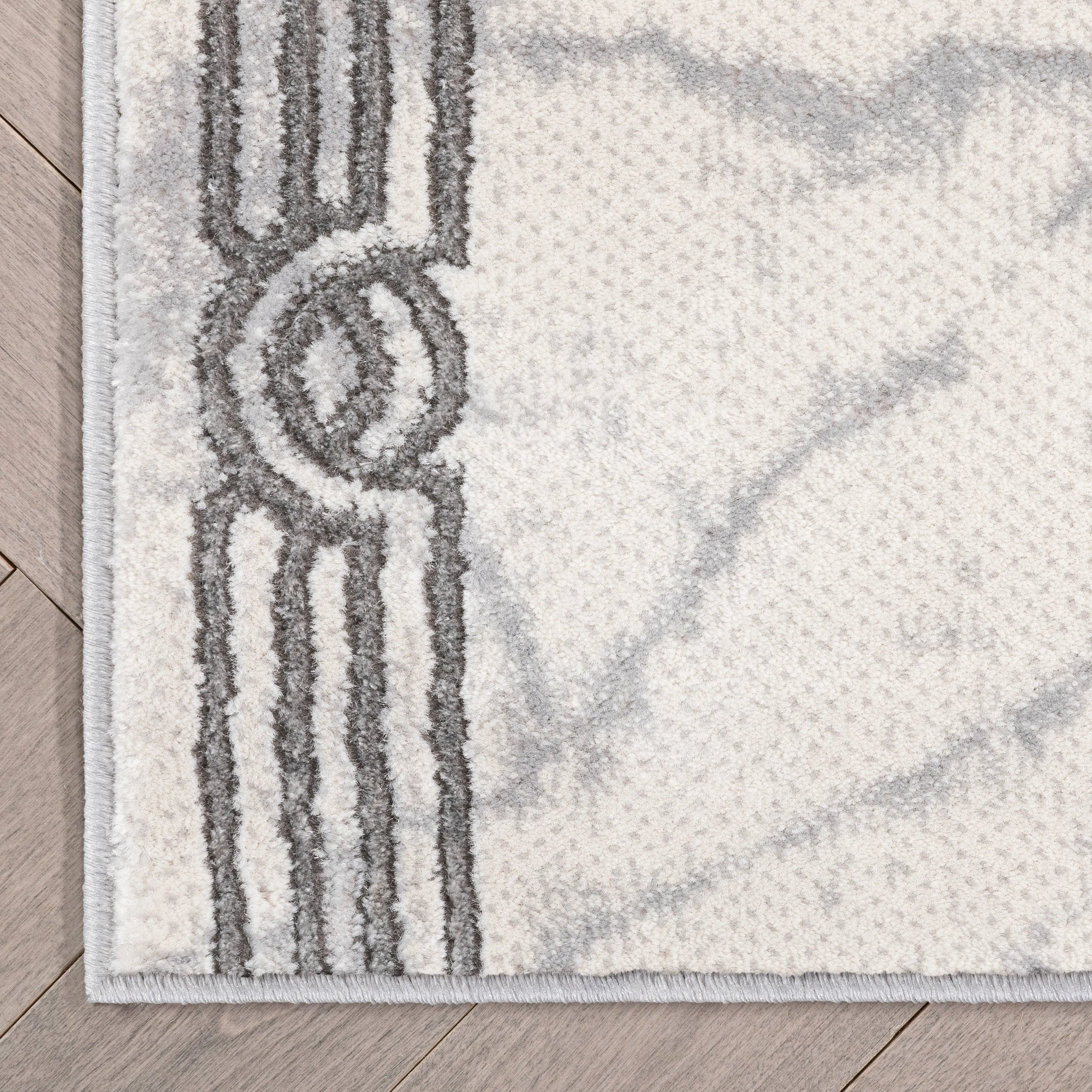 Custom Size Runner Fairmont Huntington Glam Marble Border Stair Rug