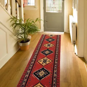 Custom Size Southwestern 26 Inch Wide Non-Slip Stair Runner Rug
