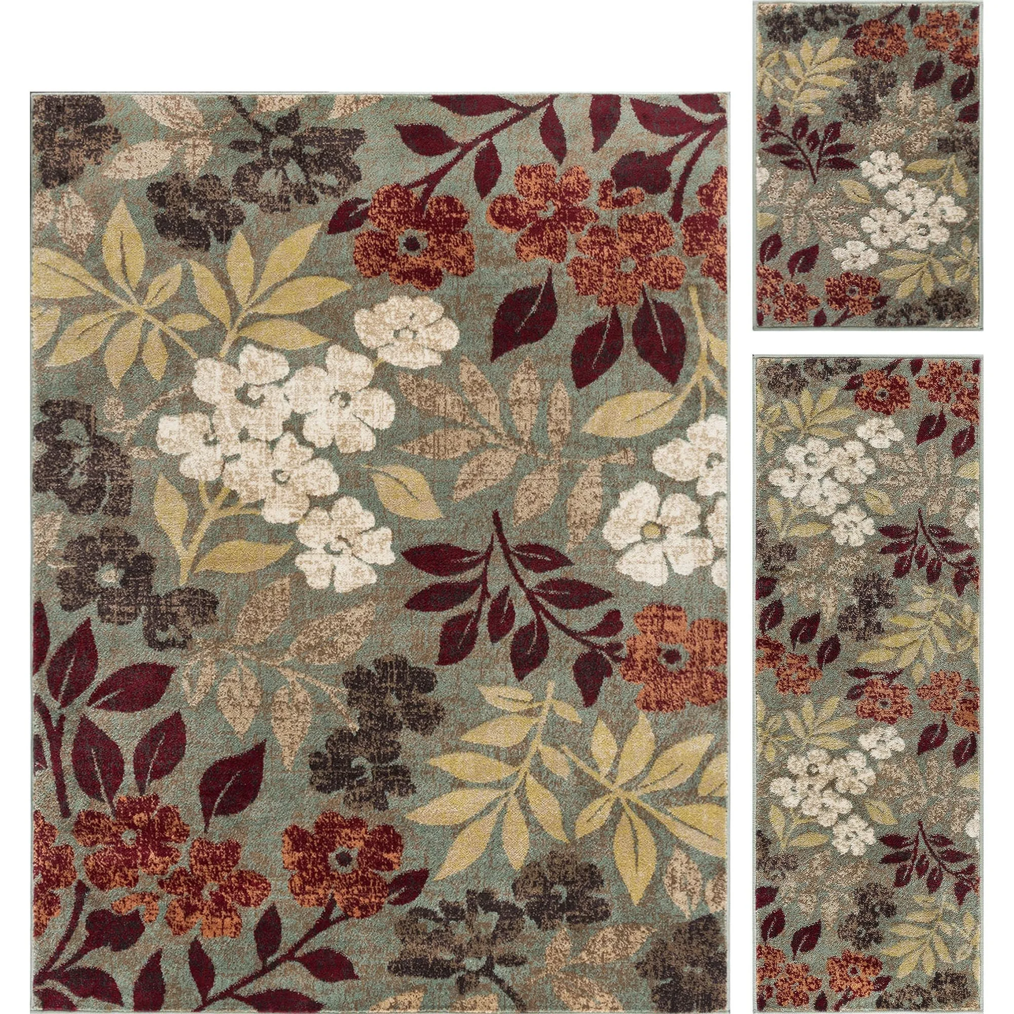 Decora Shabby Chic Floral Indoor Area Rug