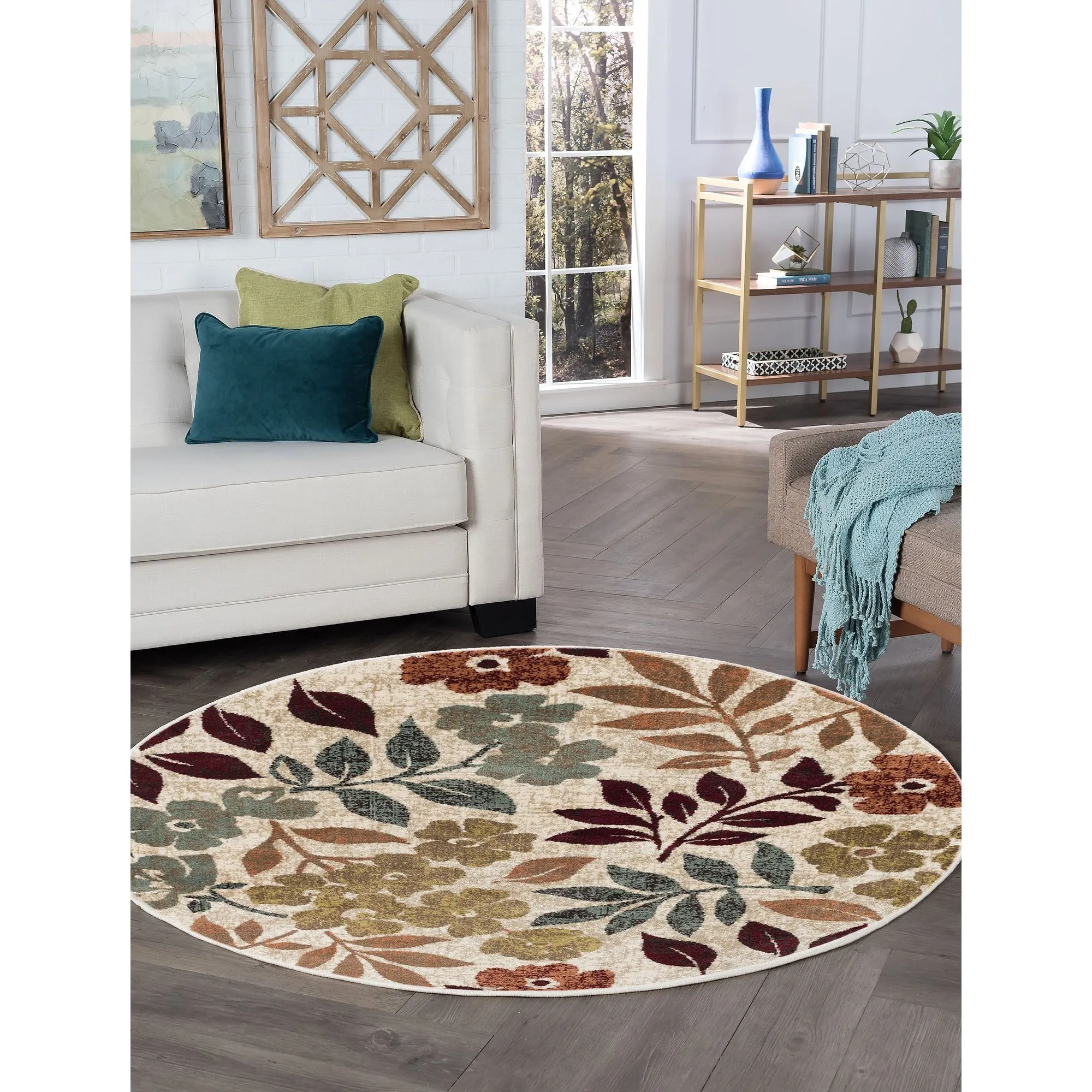 Decora Shabby Chic Floral Indoor Area Rug