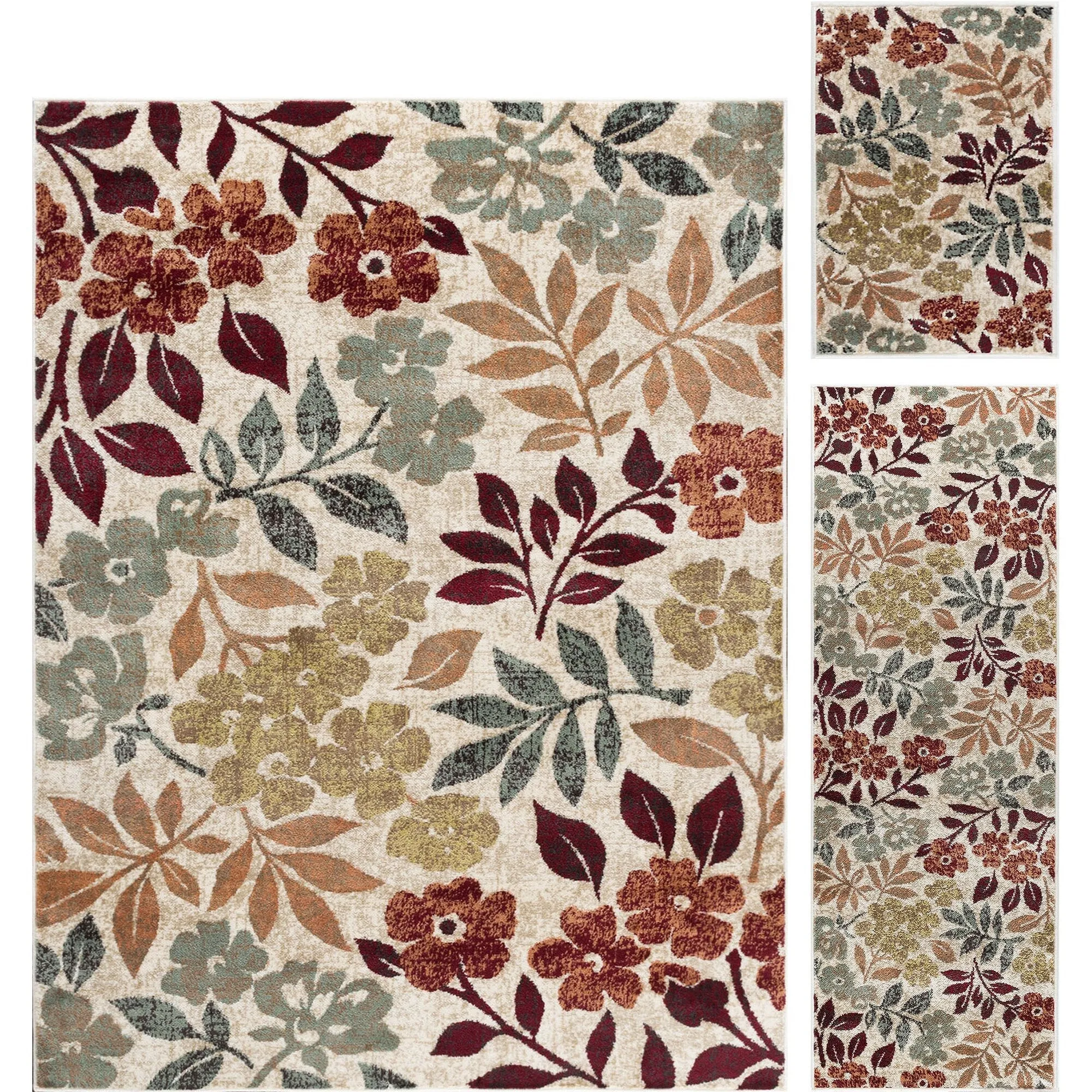 Decora Shabby Chic Floral Indoor Area Rug
