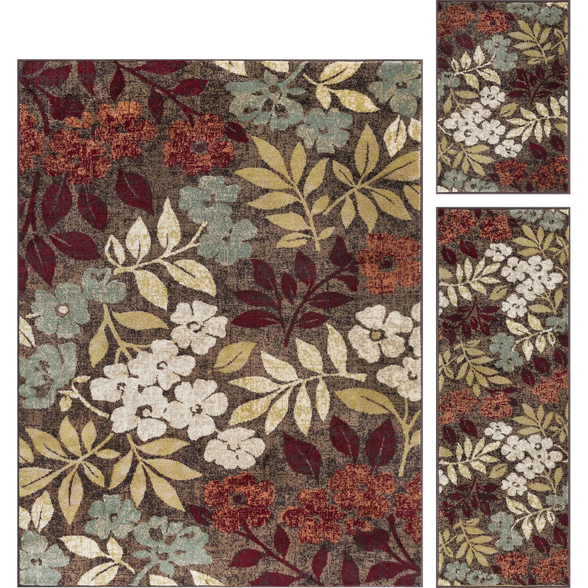 Decora Shabby Chic Floral Indoor Area Rug