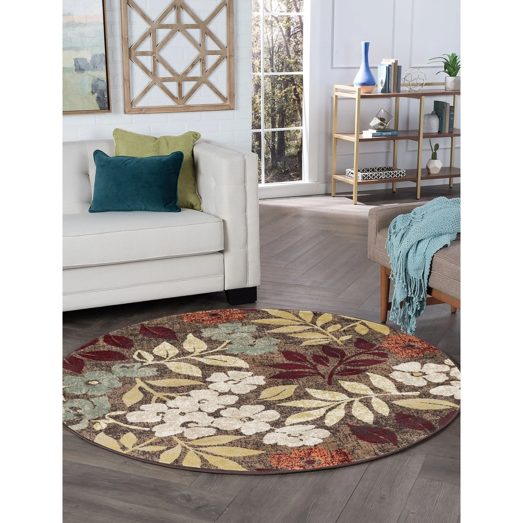 Decora Shabby Chic Floral Indoor Area Rug