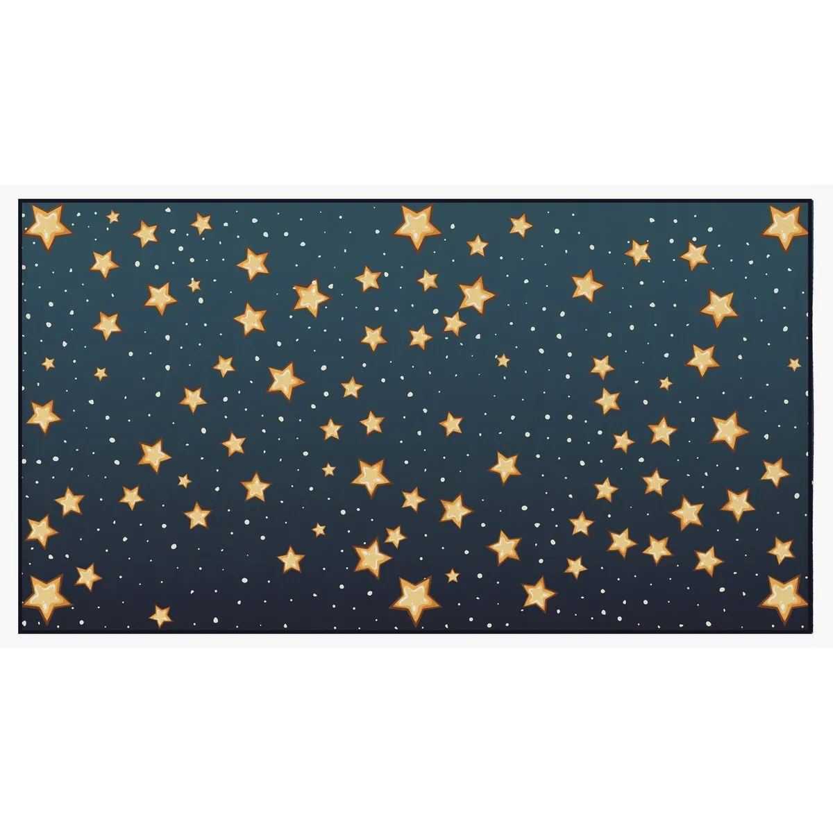 Deerlux 6 ft. Social Distancing Colorful Kids Classroom Seating Area Rug. Starry Sky Design