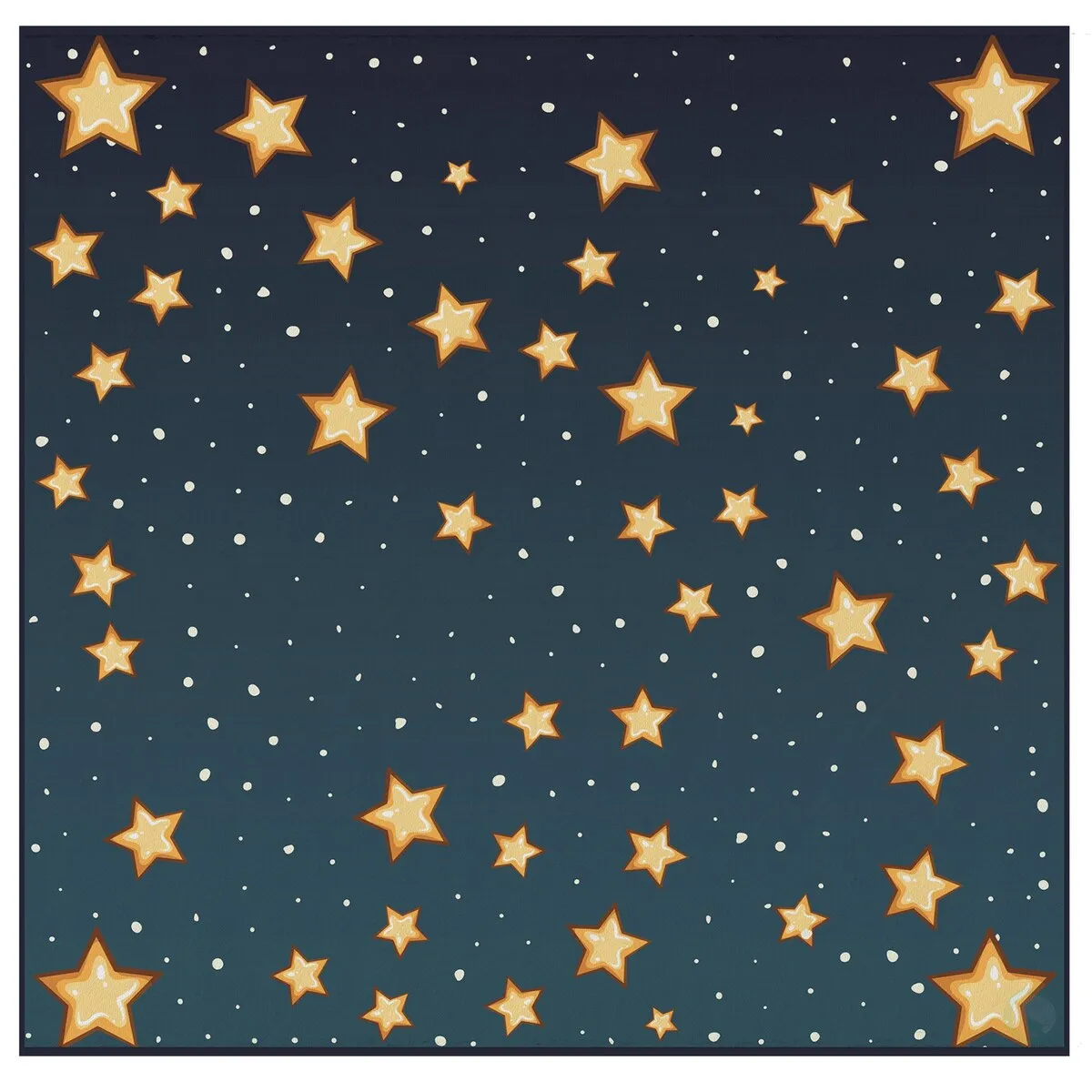 Deerlux 6 ft. Social Distancing Colorful Kids Classroom Seating Area Rug. Starry Sky Design