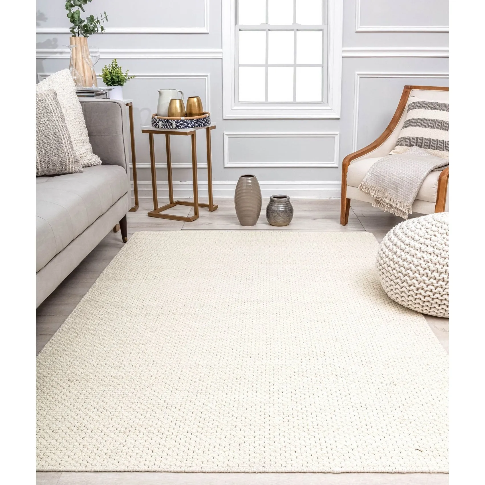 Delfin Farmhouse Houndstooth Pale Ona Area Rug BY Rugs America
