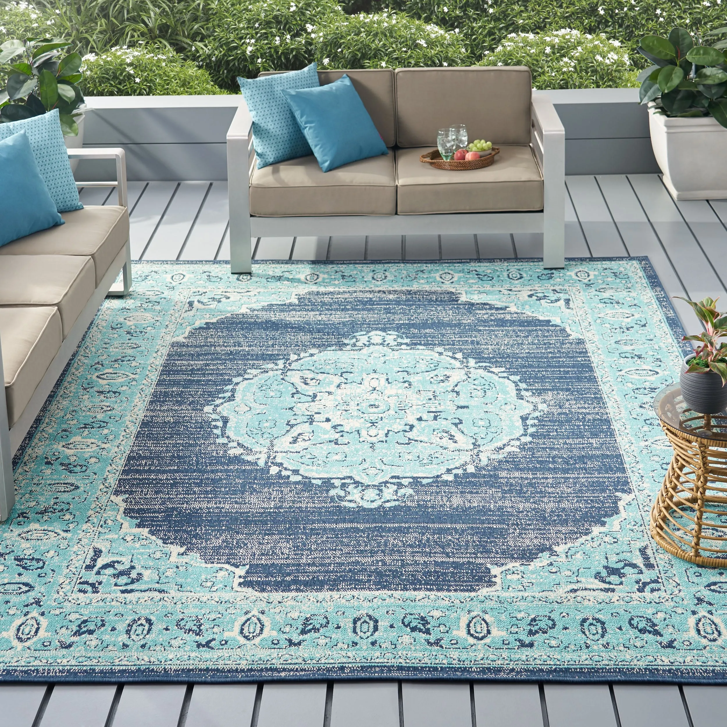 Derudder Indoor and Outdoor Area Rug by Christopher Knight Home