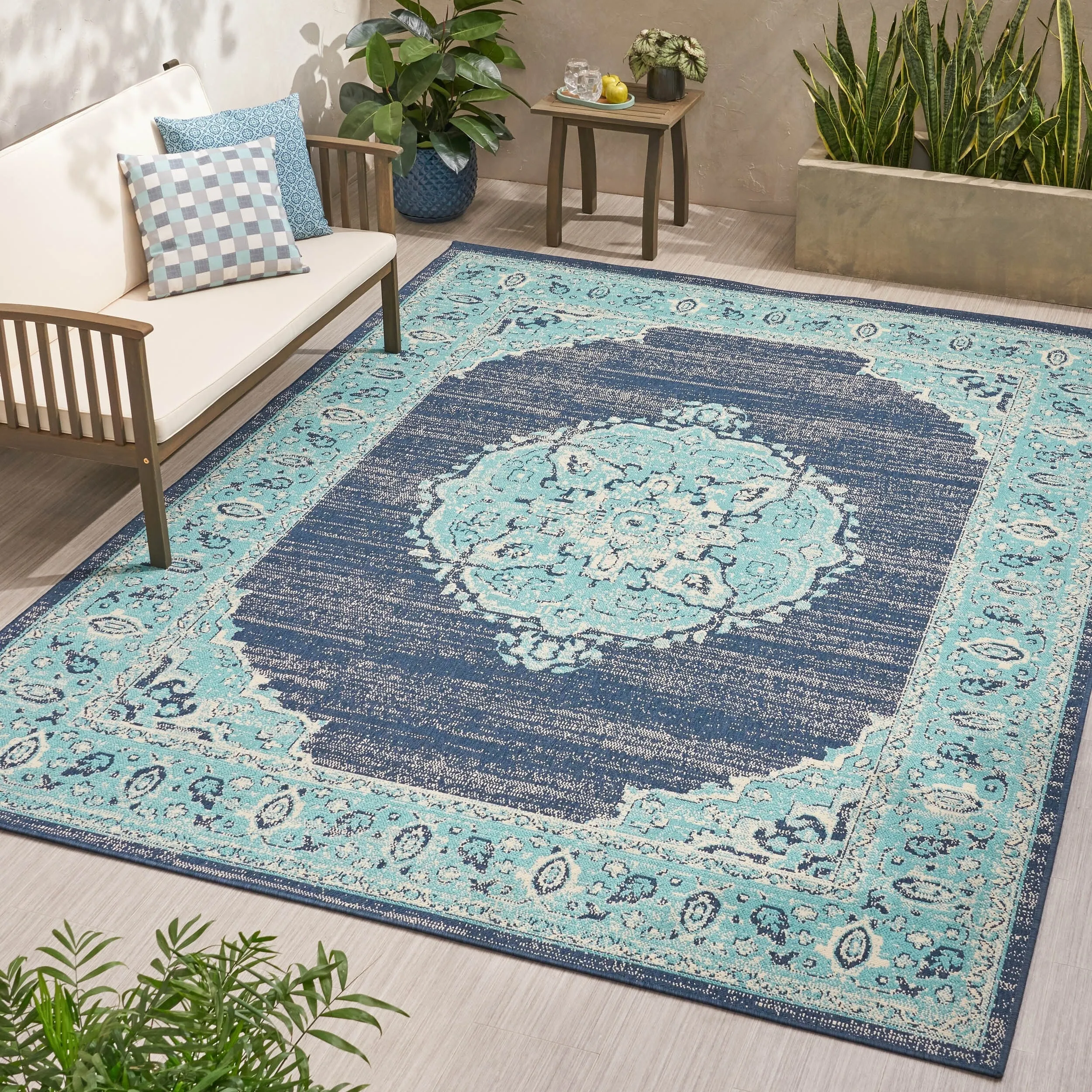 Derudder Indoor and Outdoor Area Rug by Christopher Knight Home