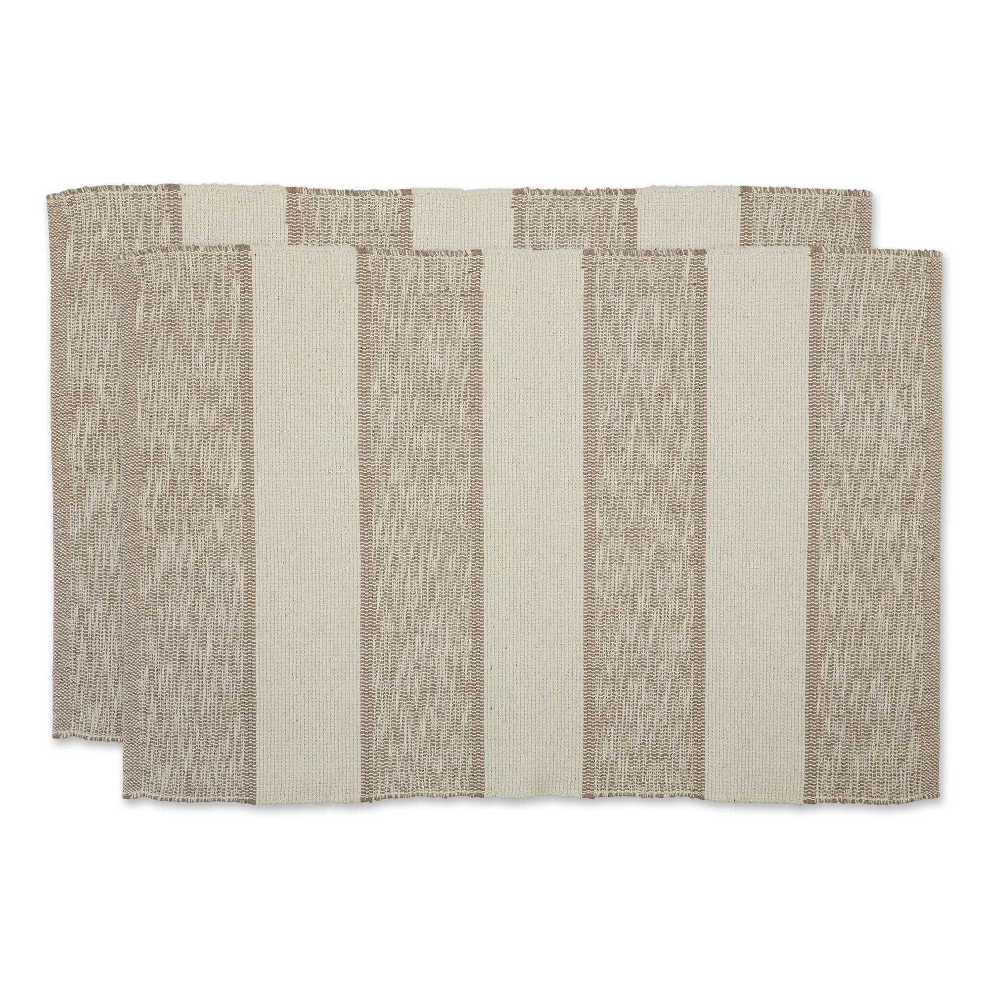 DII French Blue Variegated Plaid Recycled Yarn Rug (Set of 2) - Big