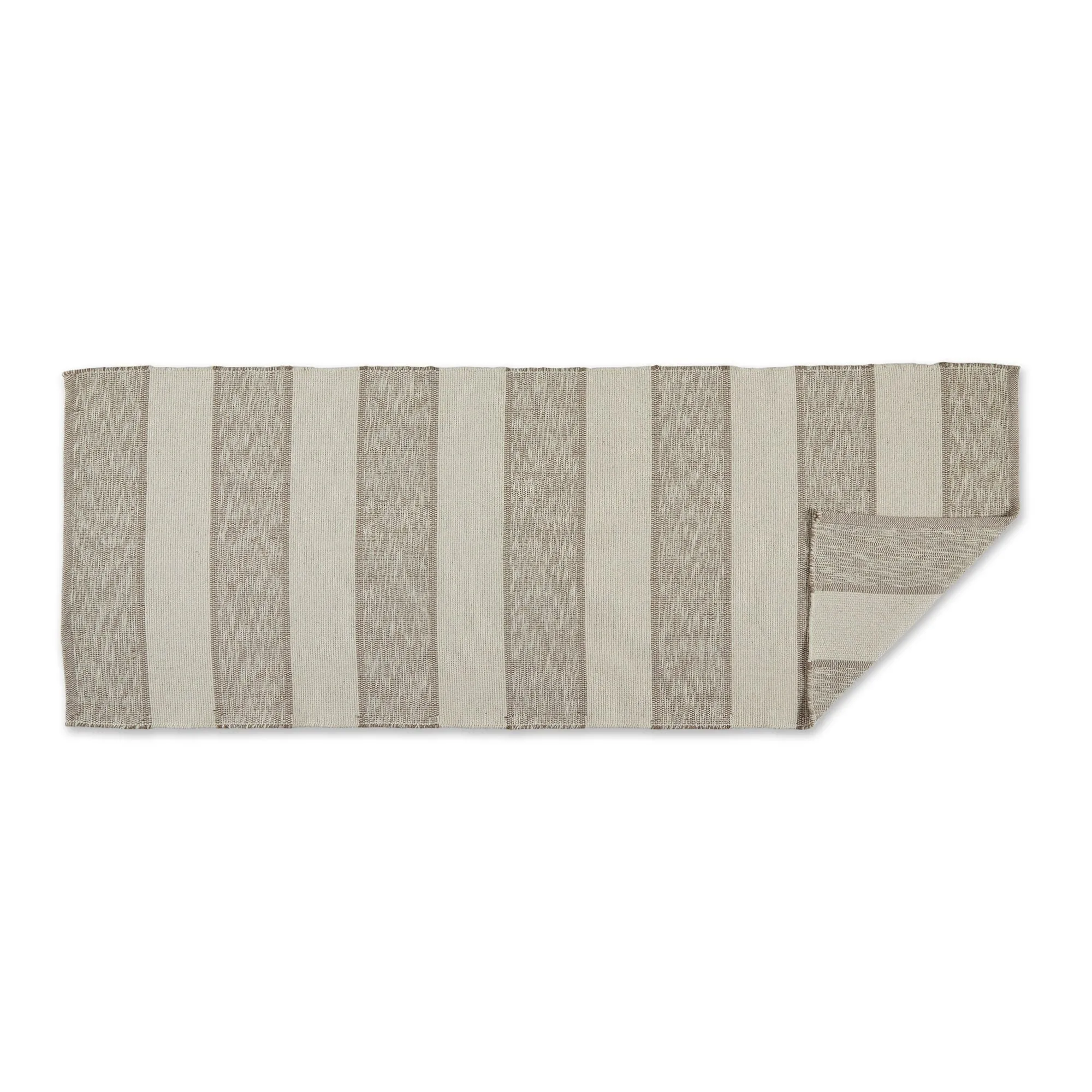 DII French Blue Variegated Plaid Recycled Yarn Rug (Set of 2) - Big
