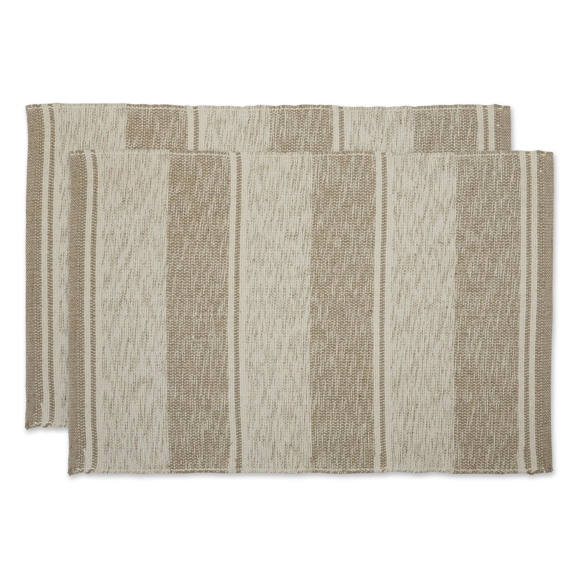 DII French Blue Variegated Plaid Recycled Yarn Rug (Set of 2) - Big