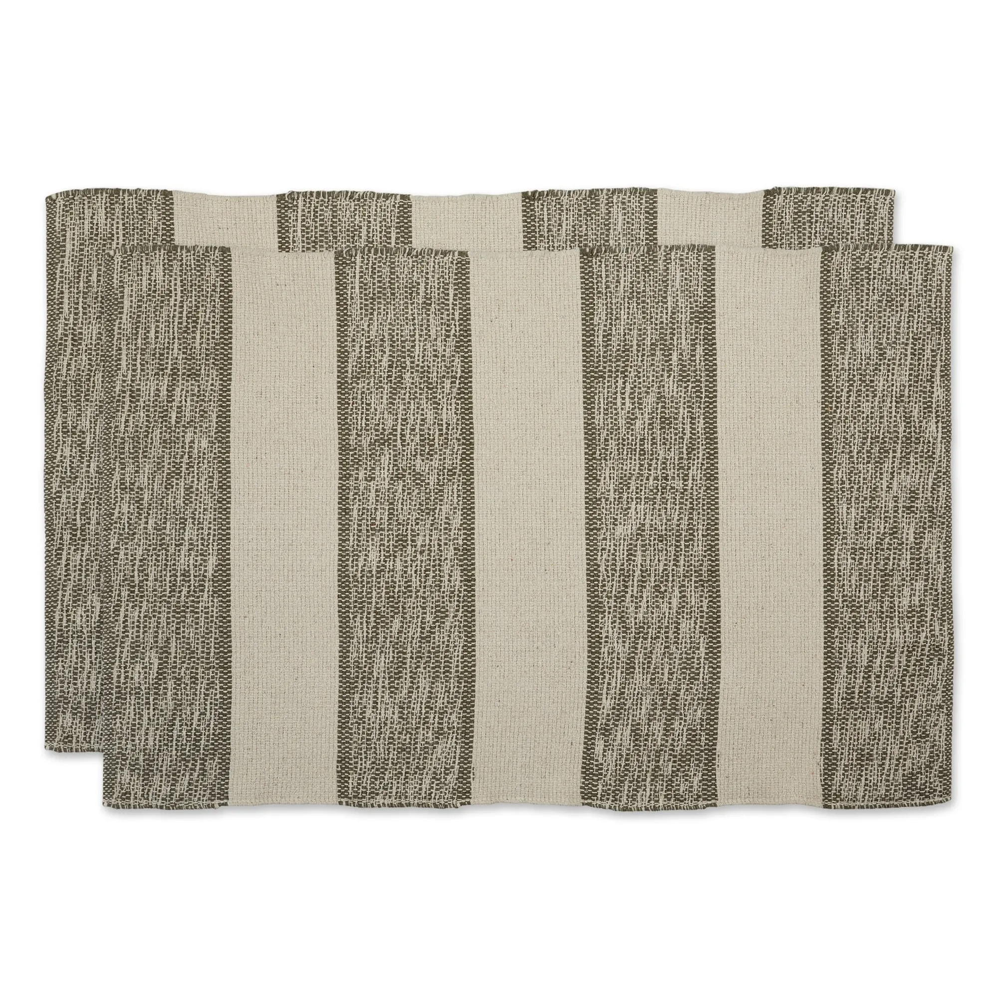 DII French Blue Variegated Plaid Recycled Yarn Rug (Set of 2) - Big