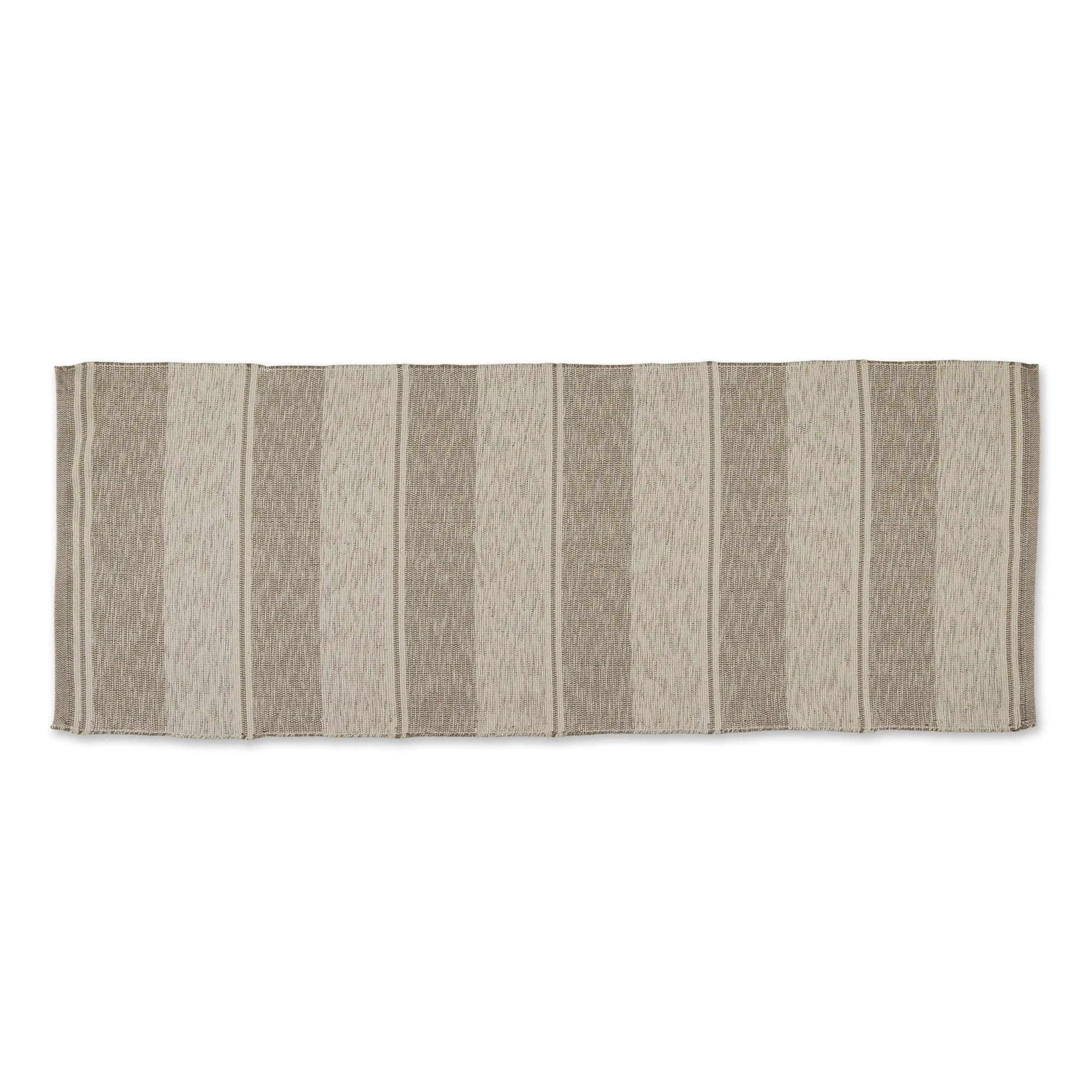 DII French Blue Variegated Plaid Recycled Yarn Rug (Set of 2) - Big