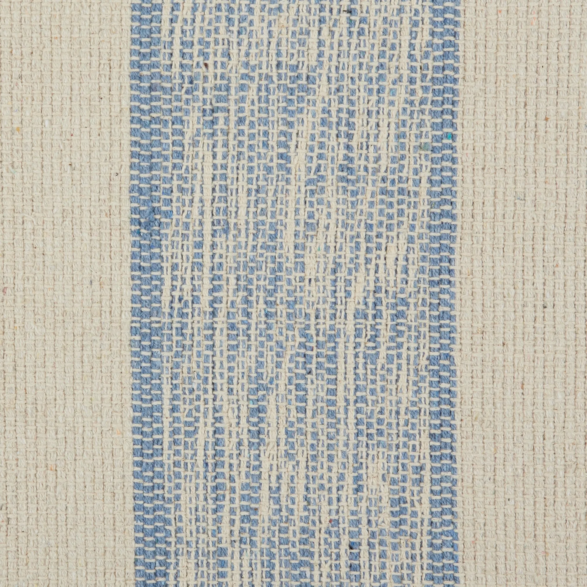 DII French Blue Variegated Plaid Recycled Yarn Rug (Set of 2) - Big