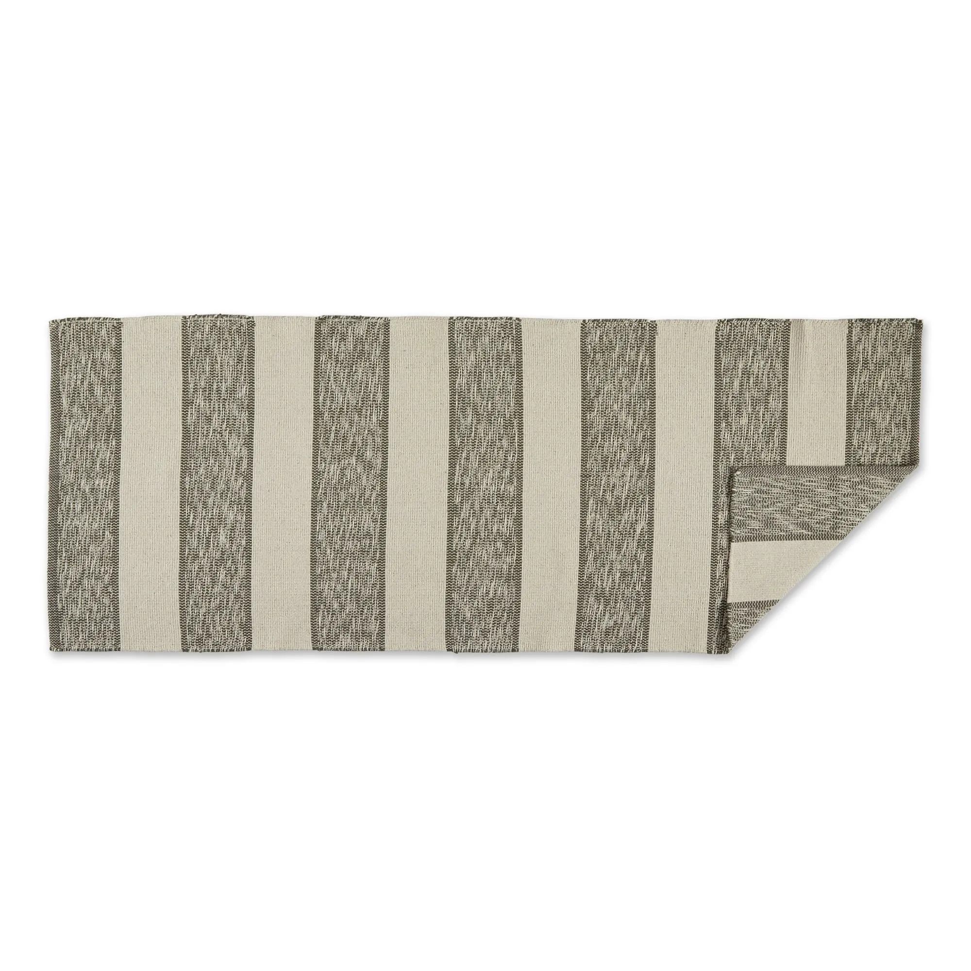 DII French Blue Variegated Plaid Recycled Yarn Rug (Set of 2) - Big