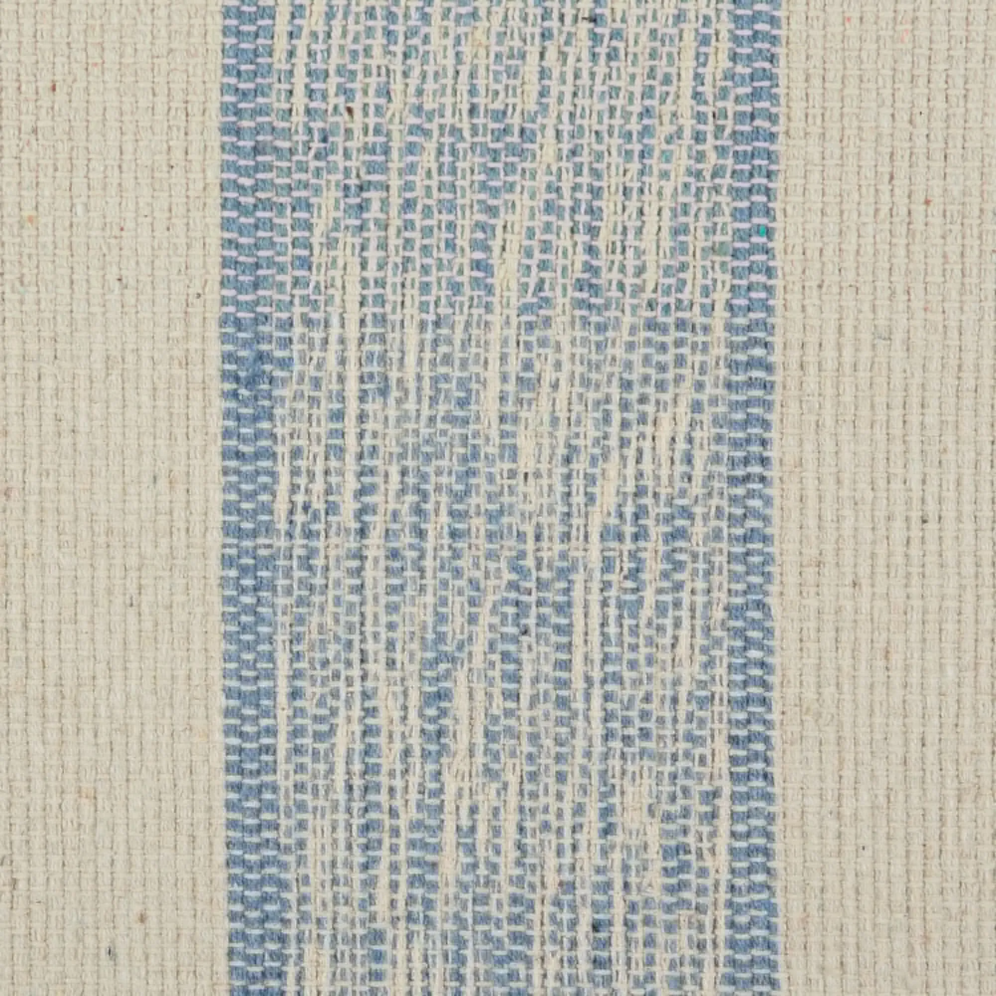 DII French Blue Variegated Plaid Recycled Yarn Rug (Set of 2) - Big